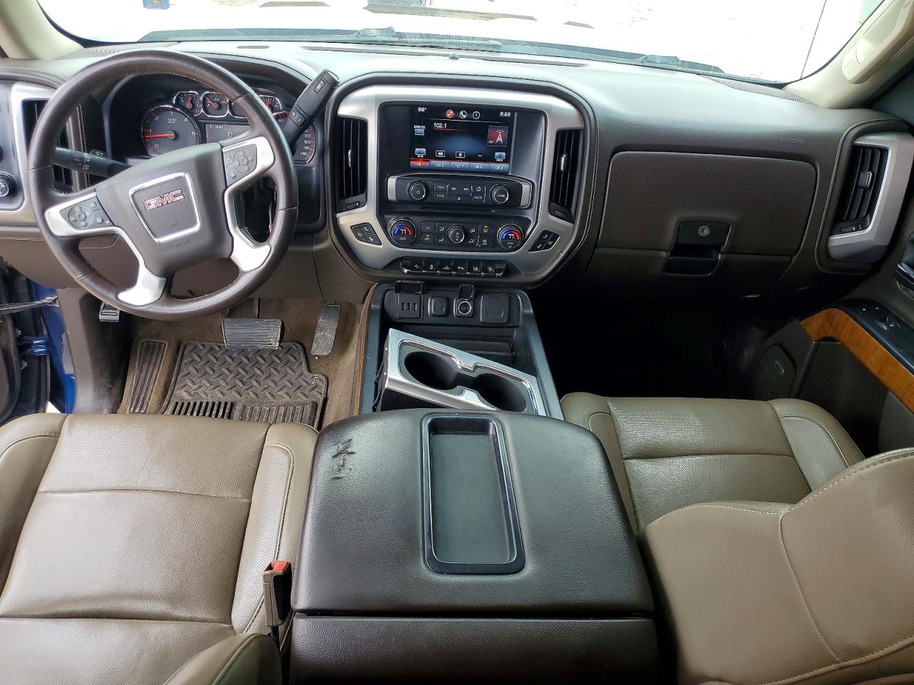2015 Gmc Sierra K1500 Slt Blue vin: 3GTU2VEC1FG434928