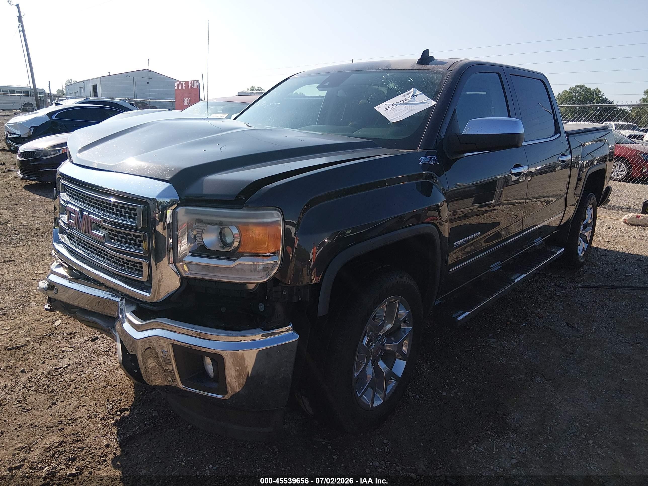 2015 Gmc Sierra 1500 Slt Black vin: 3GTU2VEC1FG538285
