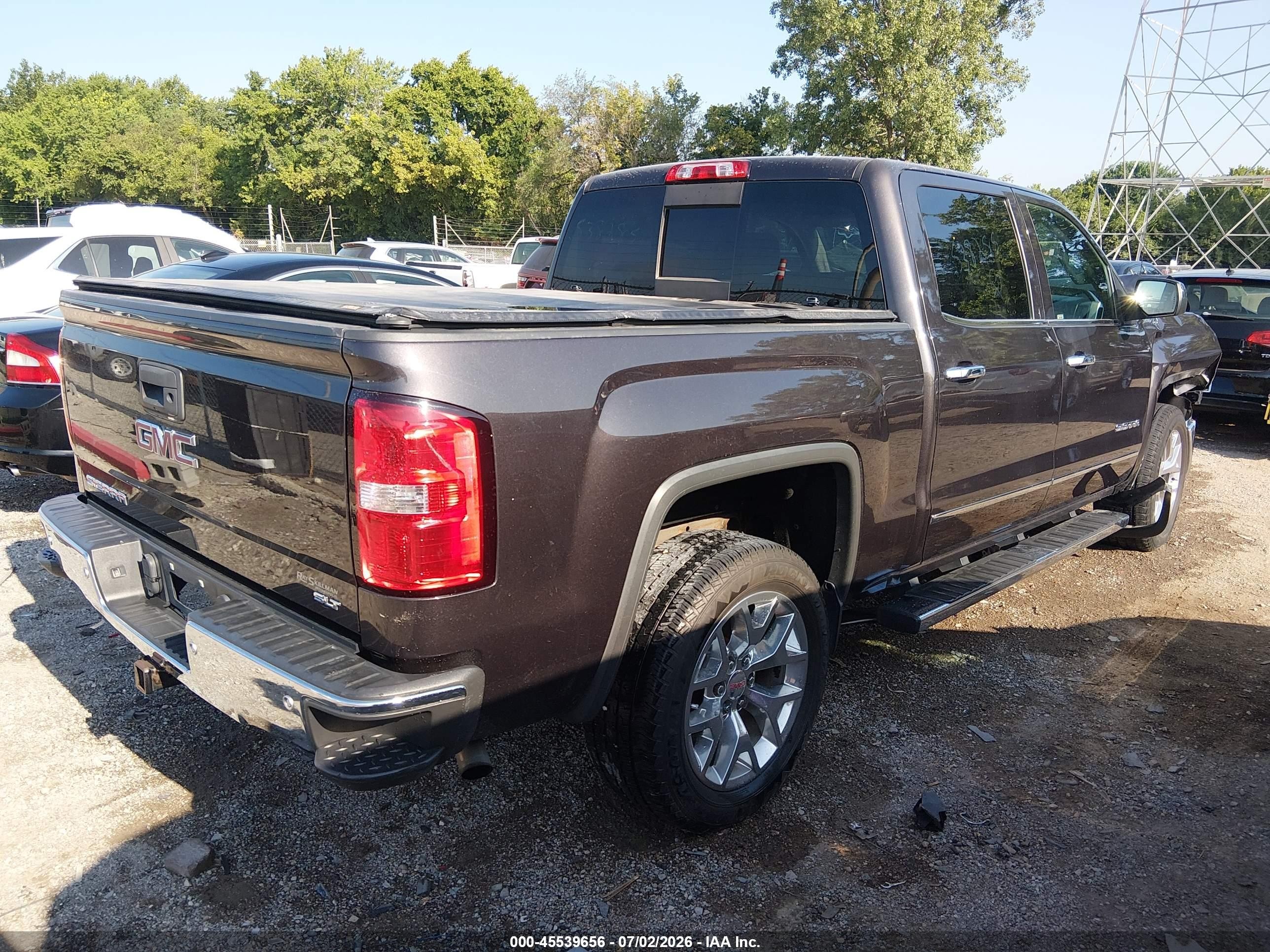 2015 Gmc Sierra 1500 Slt Black vin: 3GTU2VEC1FG538285