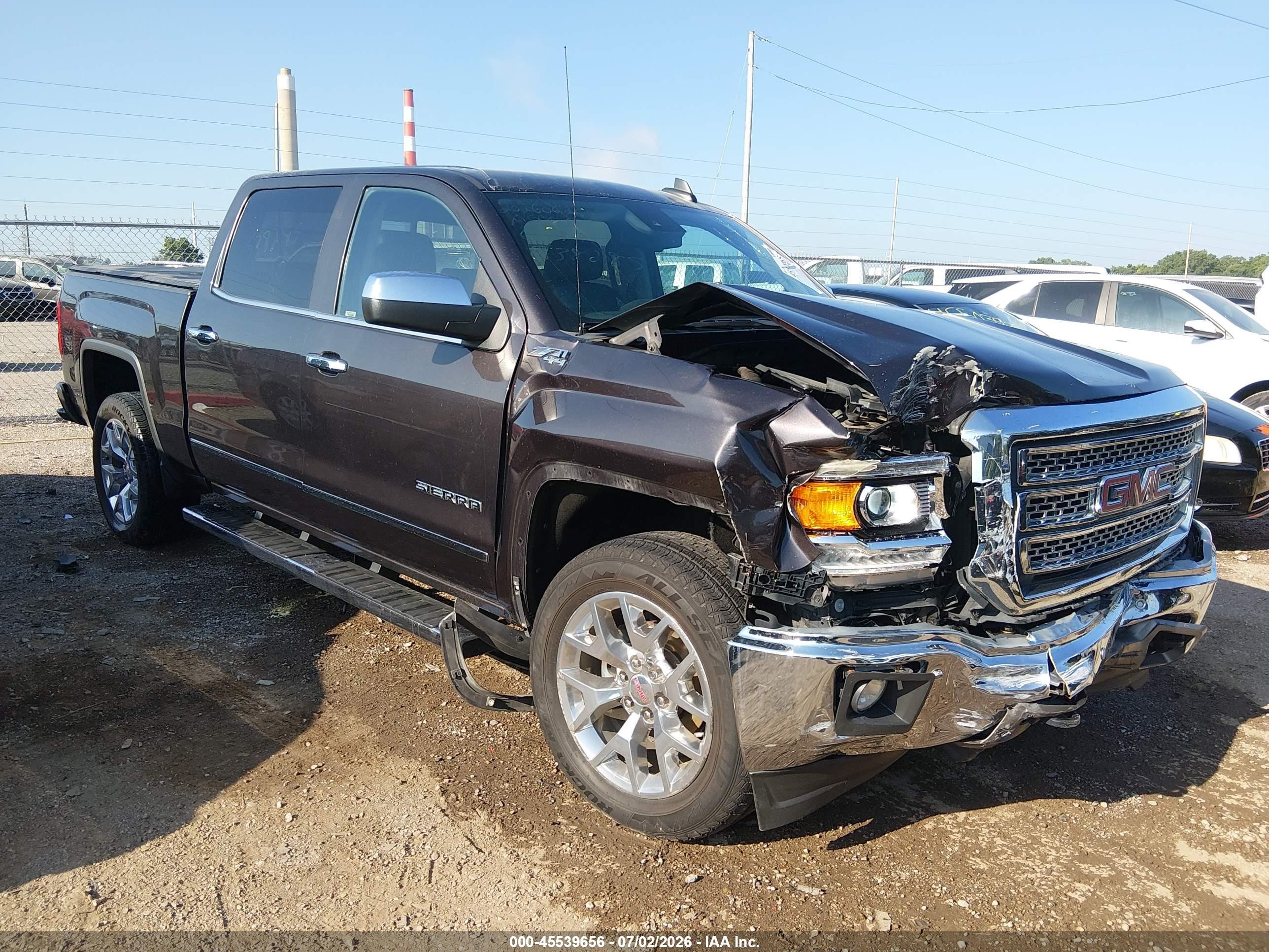 2015 Gmc Sierra 1500 Slt Black vin: 3GTU2VEC1FG538285