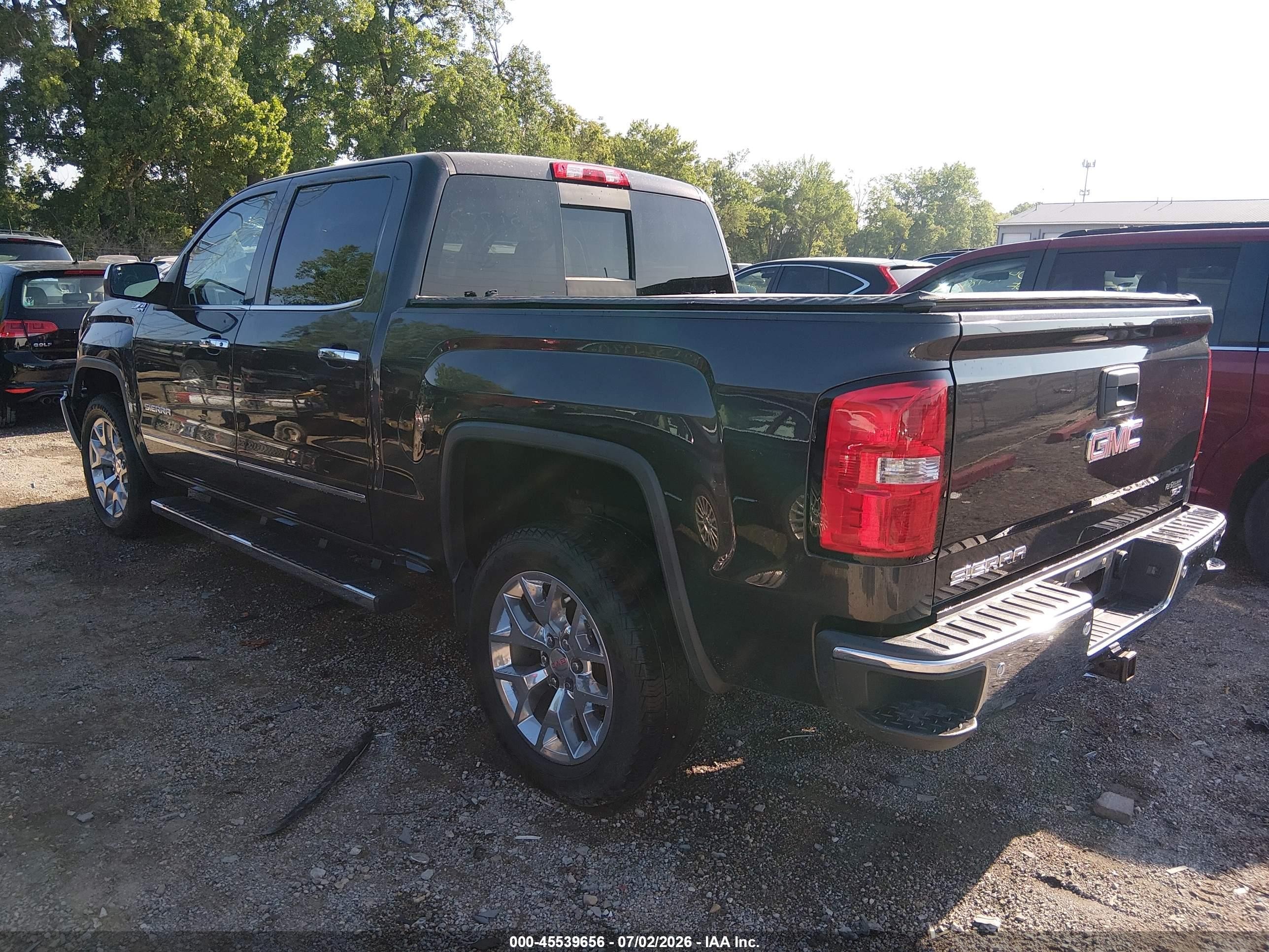 2015 Gmc Sierra 1500 Slt Black vin: 3GTU2VEC1FG538285