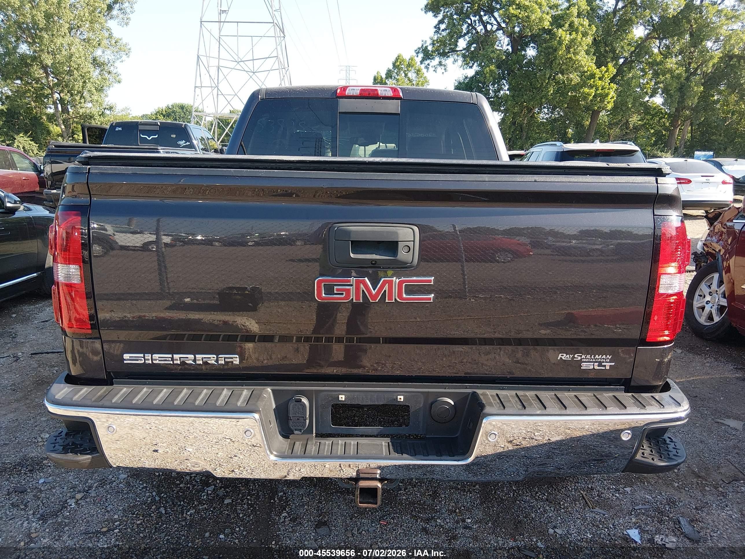 2015 Gmc Sierra 1500 Slt Black vin: 3GTU2VEC1FG538285