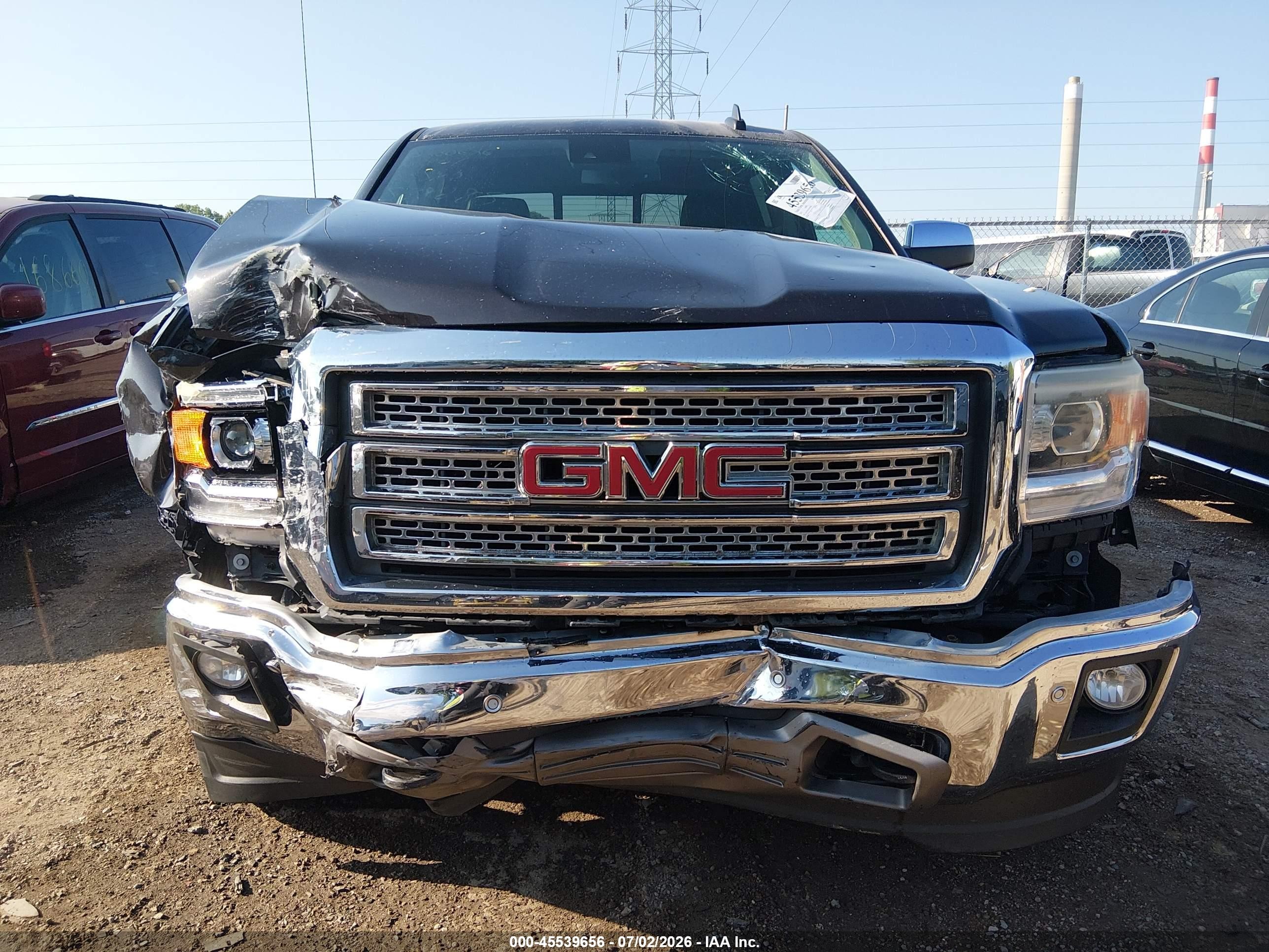 2015 Gmc Sierra 1500 Slt Black vin: 3GTU2VEC1FG538285