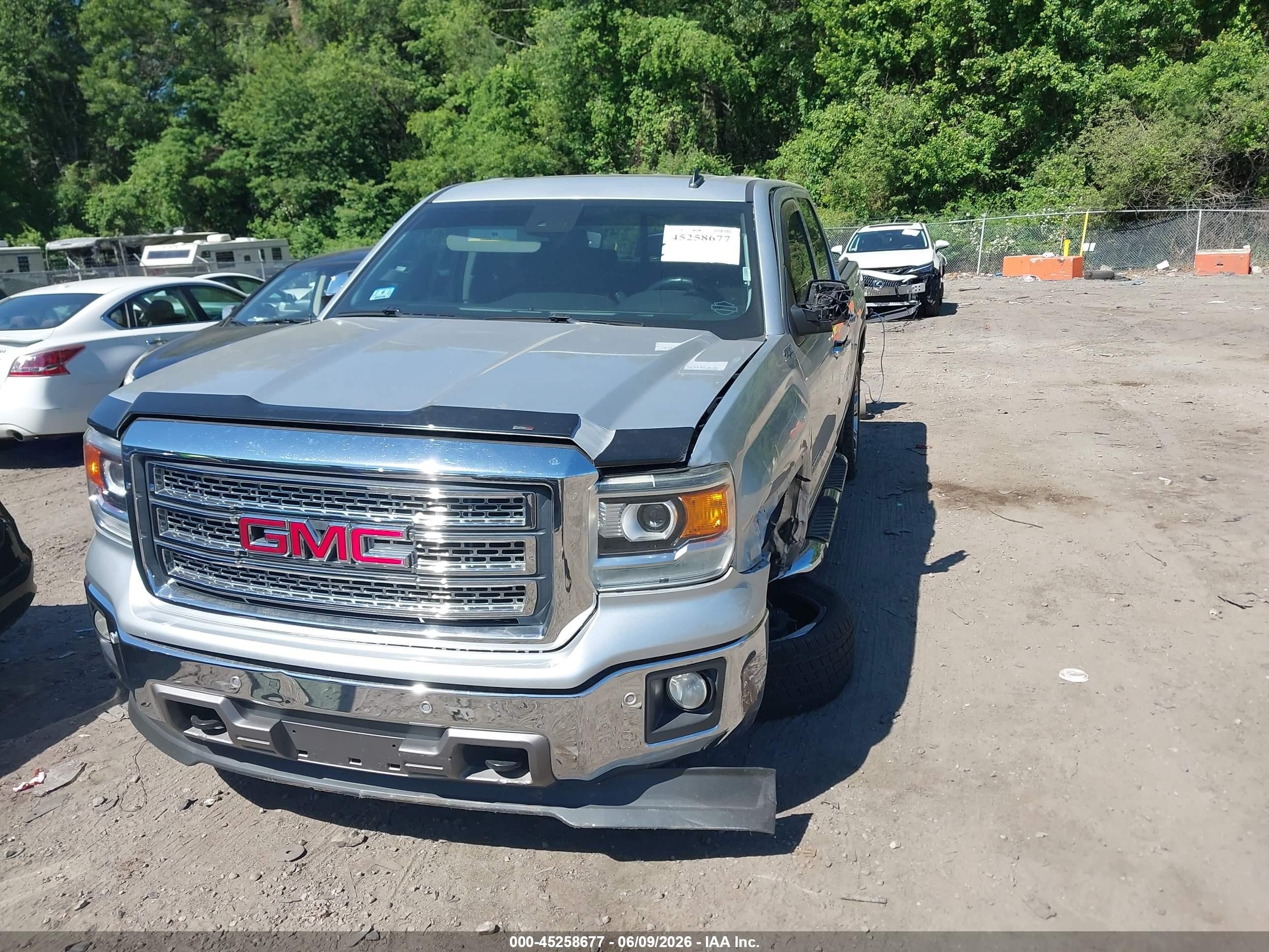 2014 Gmc Sierra 1500 Slt Silver vin: 3GTU2VEC2EG100115