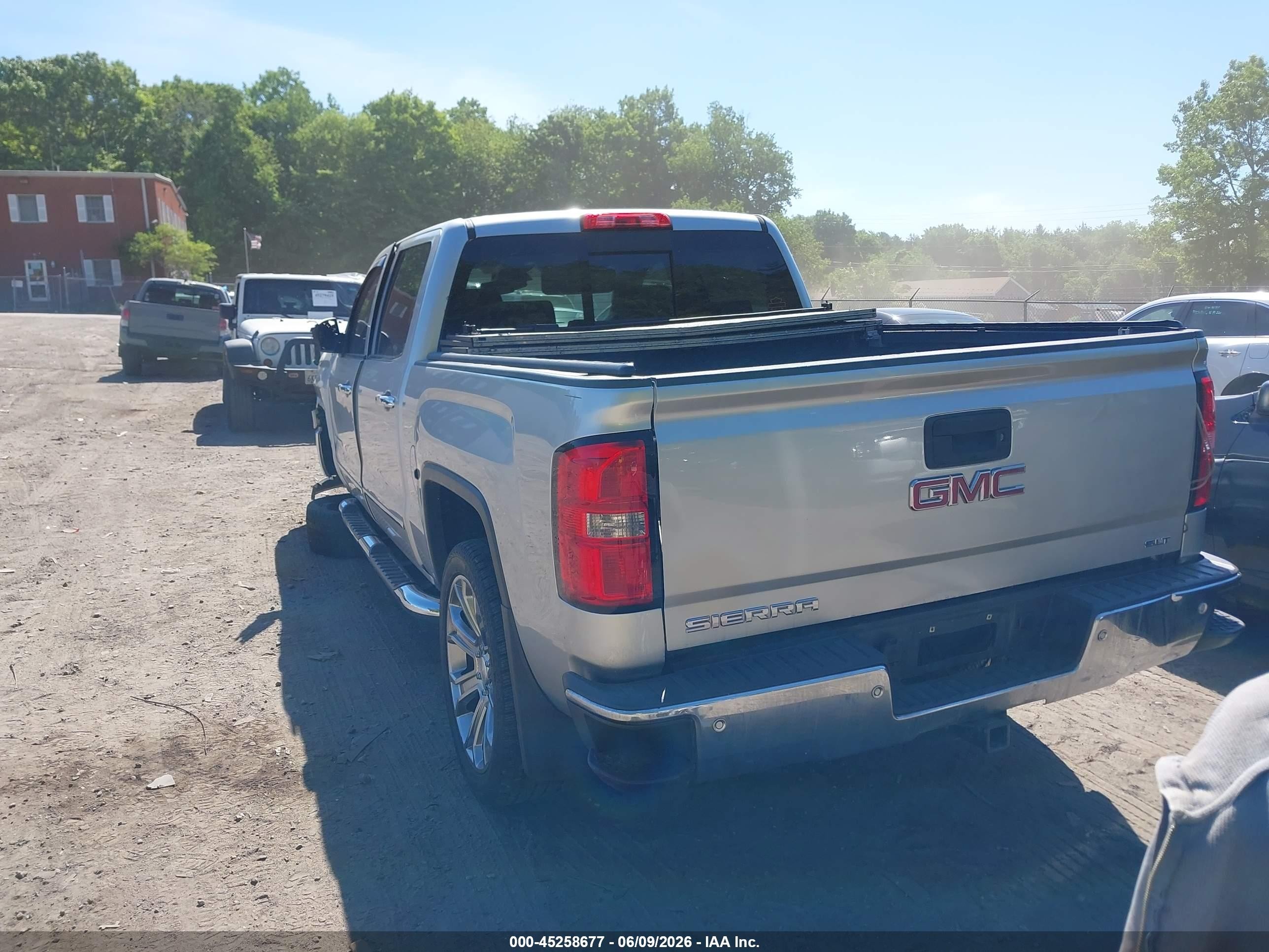 2014 Gmc Sierra 1500 Slt Silver vin: 3GTU2VEC2EG100115
