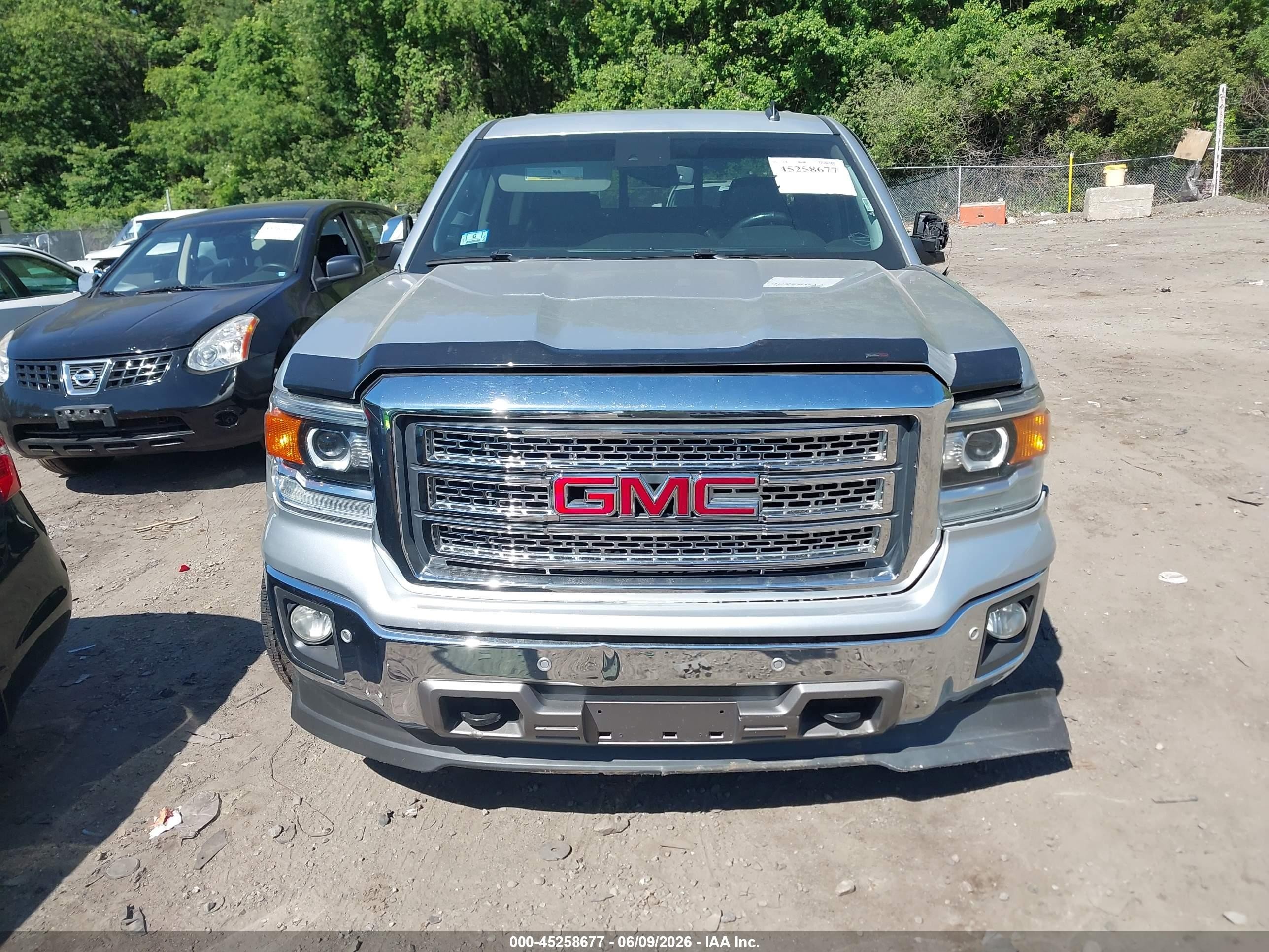 2014 Gmc Sierra 1500 Slt Silver vin: 3GTU2VEC2EG100115