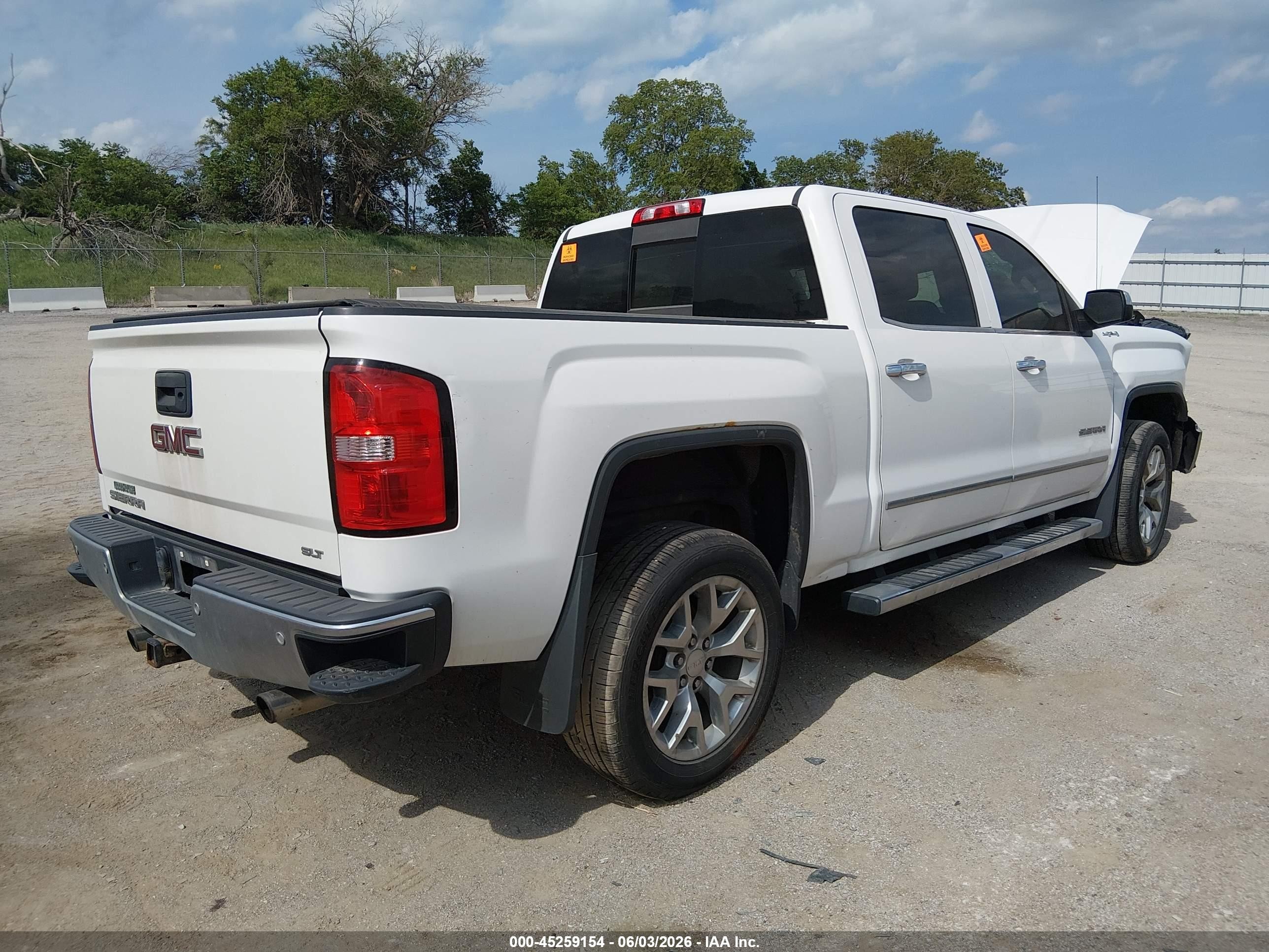 2014 Gmc Sierra 1500 Slt Белый vin: 3GTU2VEC2EG143837