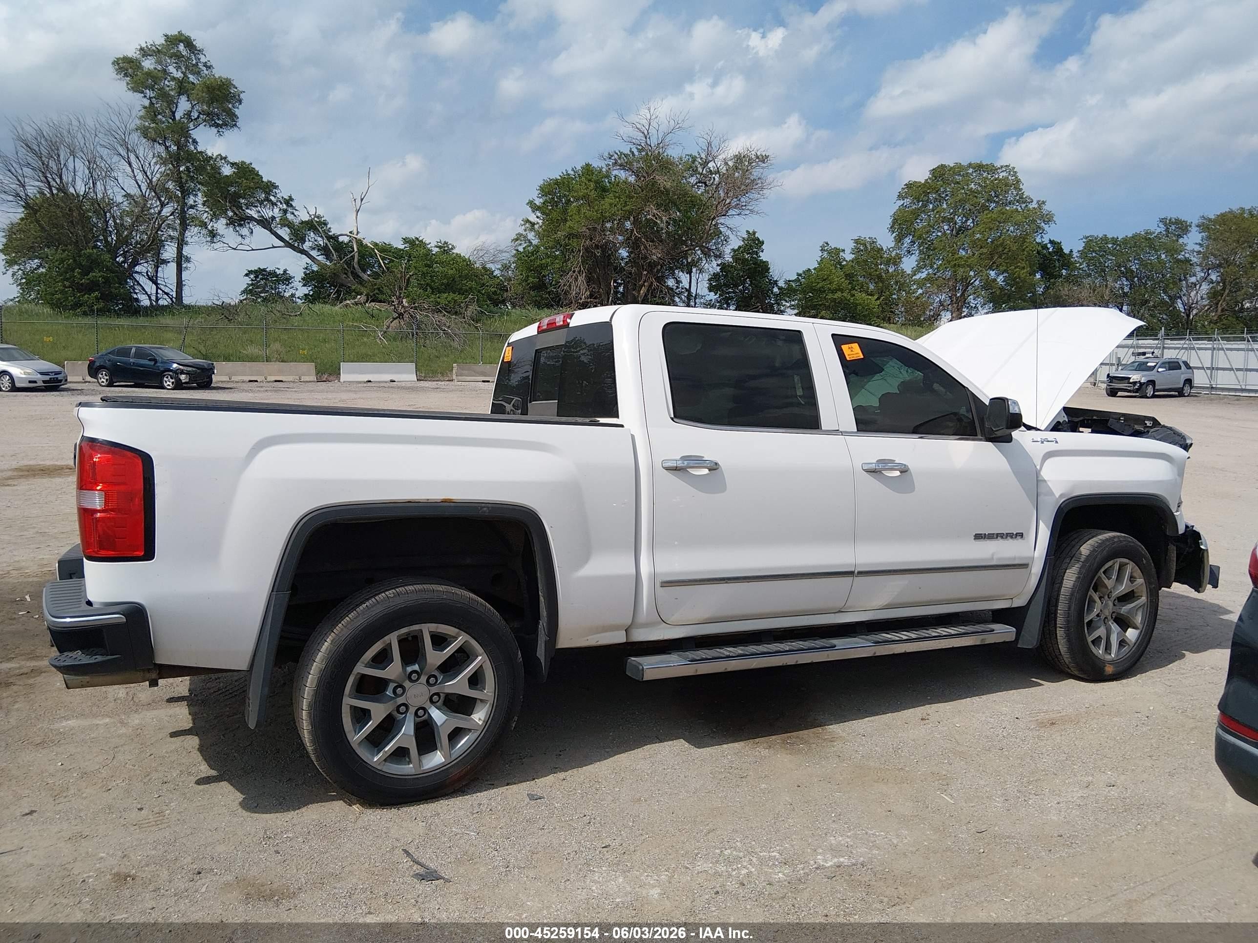 2014 Gmc Sierra 1500 Slt Белый vin: 3GTU2VEC2EG143837