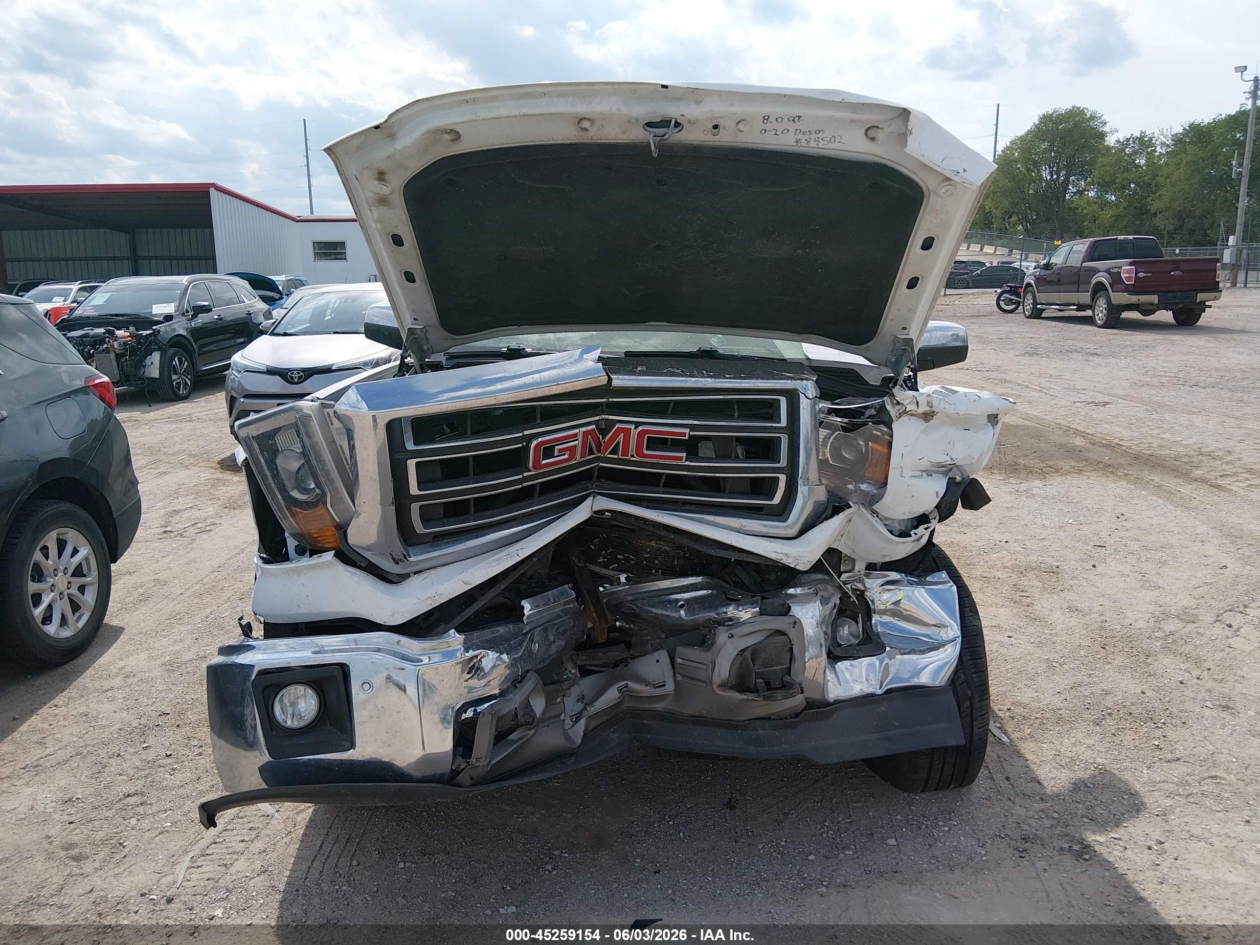 2014 Gmc Sierra 1500 Slt Белый vin: 3GTU2VEC2EG143837