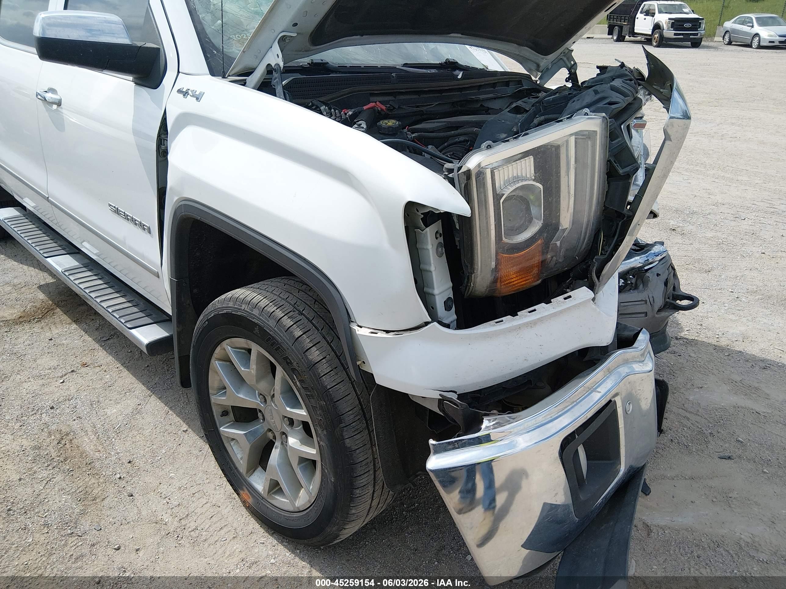 2014 Gmc Sierra 1500 Slt Белый vin: 3GTU2VEC2EG143837