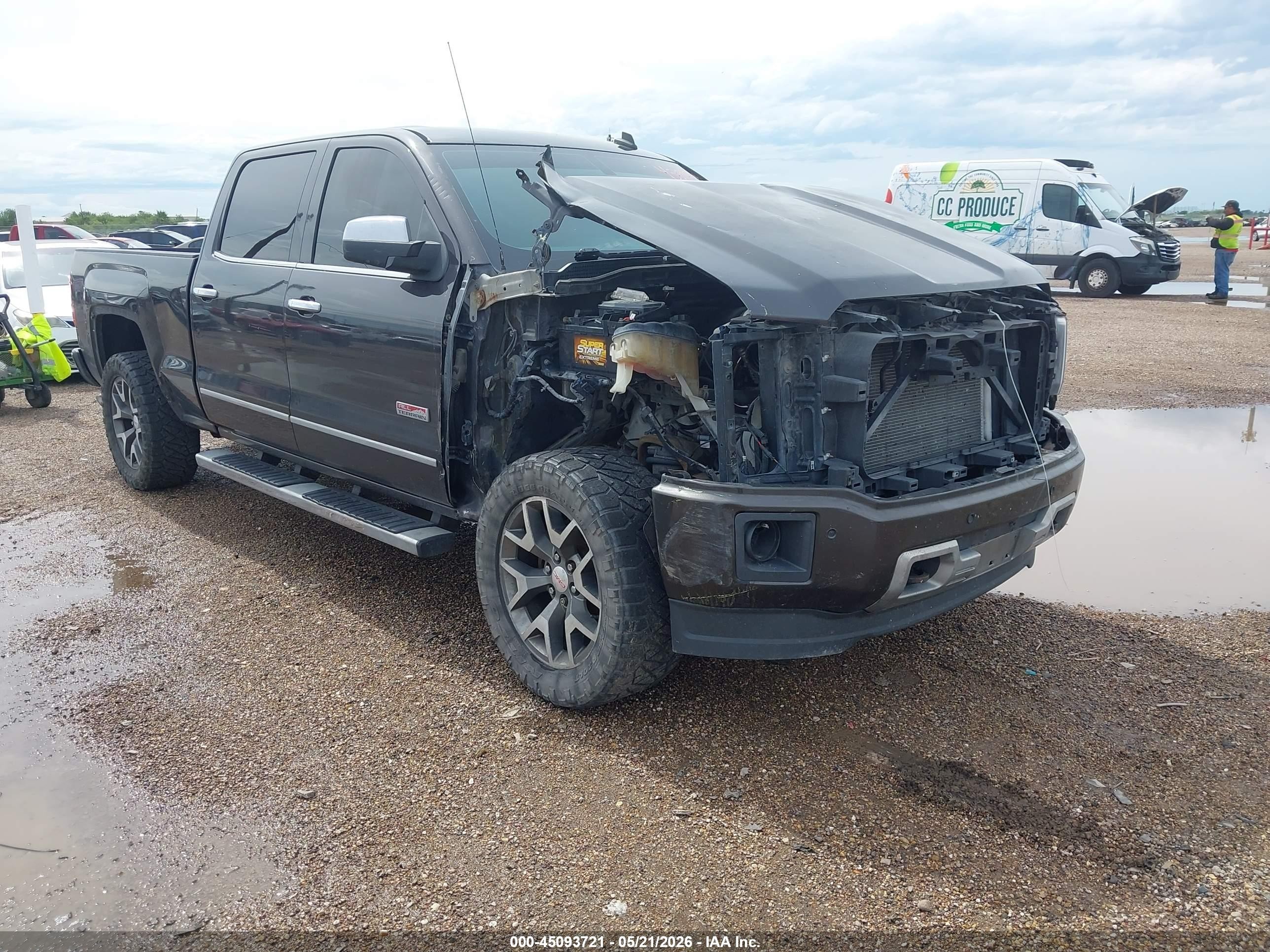 2014 Gmc Sierra 1500 Slt Gray vin: 3GTU2VEC2EG191841