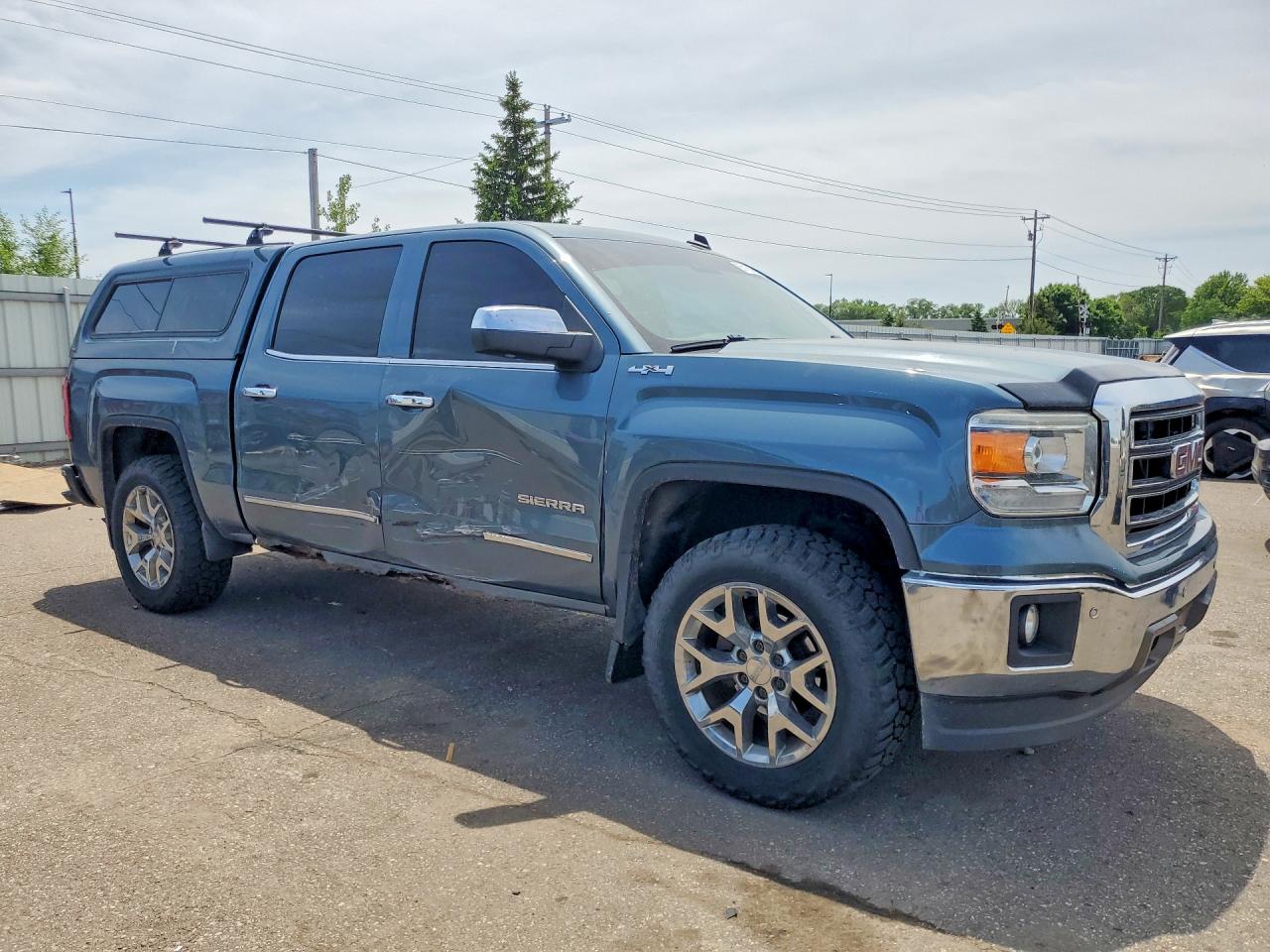 2014 Gmc Sierra K1500 Slt Blue vin: 3GTU2VEC2EG208654