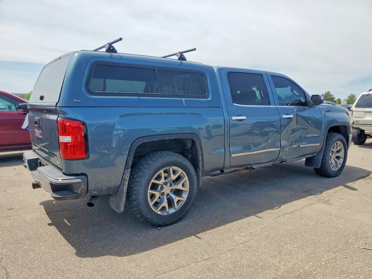 2014 Gmc Sierra K1500 Slt Blue vin: 3GTU2VEC2EG208654