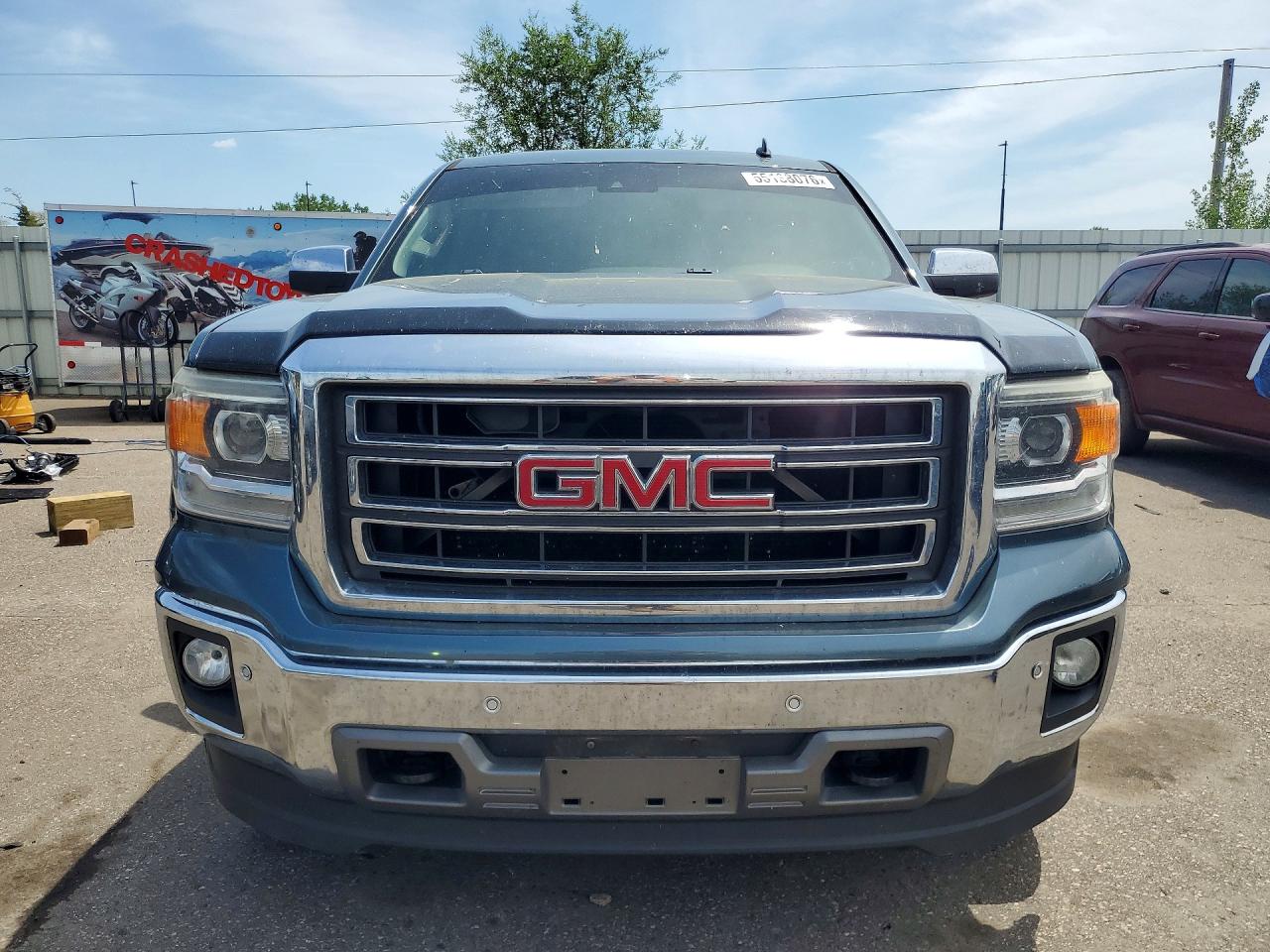 2014 Gmc Sierra K1500 Slt Blue vin: 3GTU2VEC2EG208654