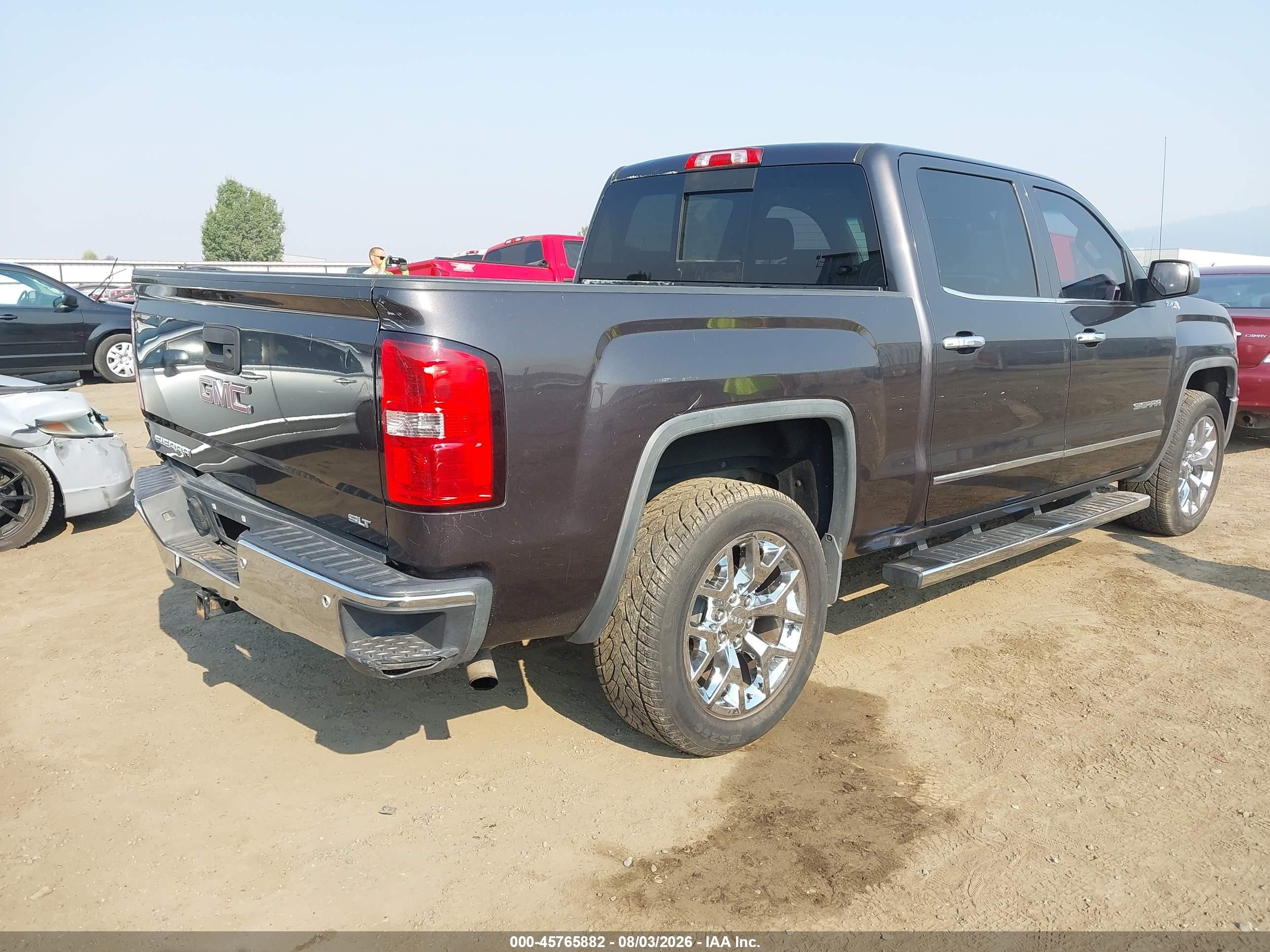 2014 Gmc Sierra 1500 Slt Black vin: 3GTU2VEC2EG241055