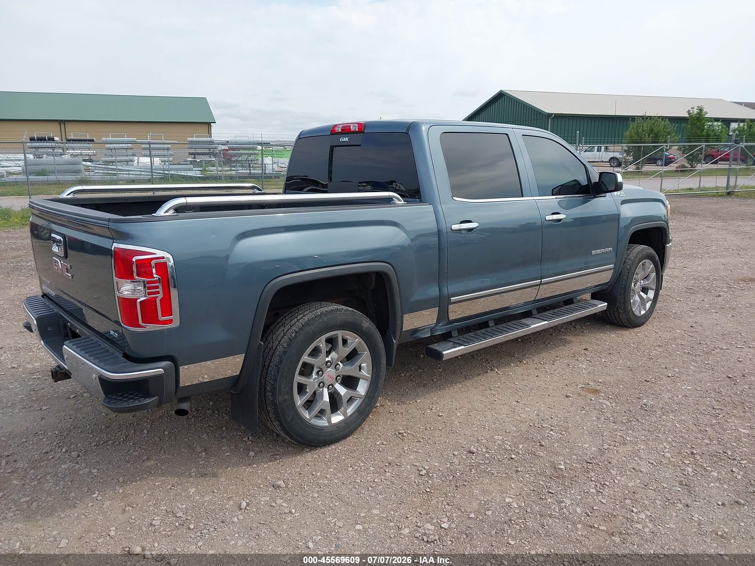 2014 Gmc Sierra 1500 Slt Light Blue vin: 3GTU2VEC2EG263928