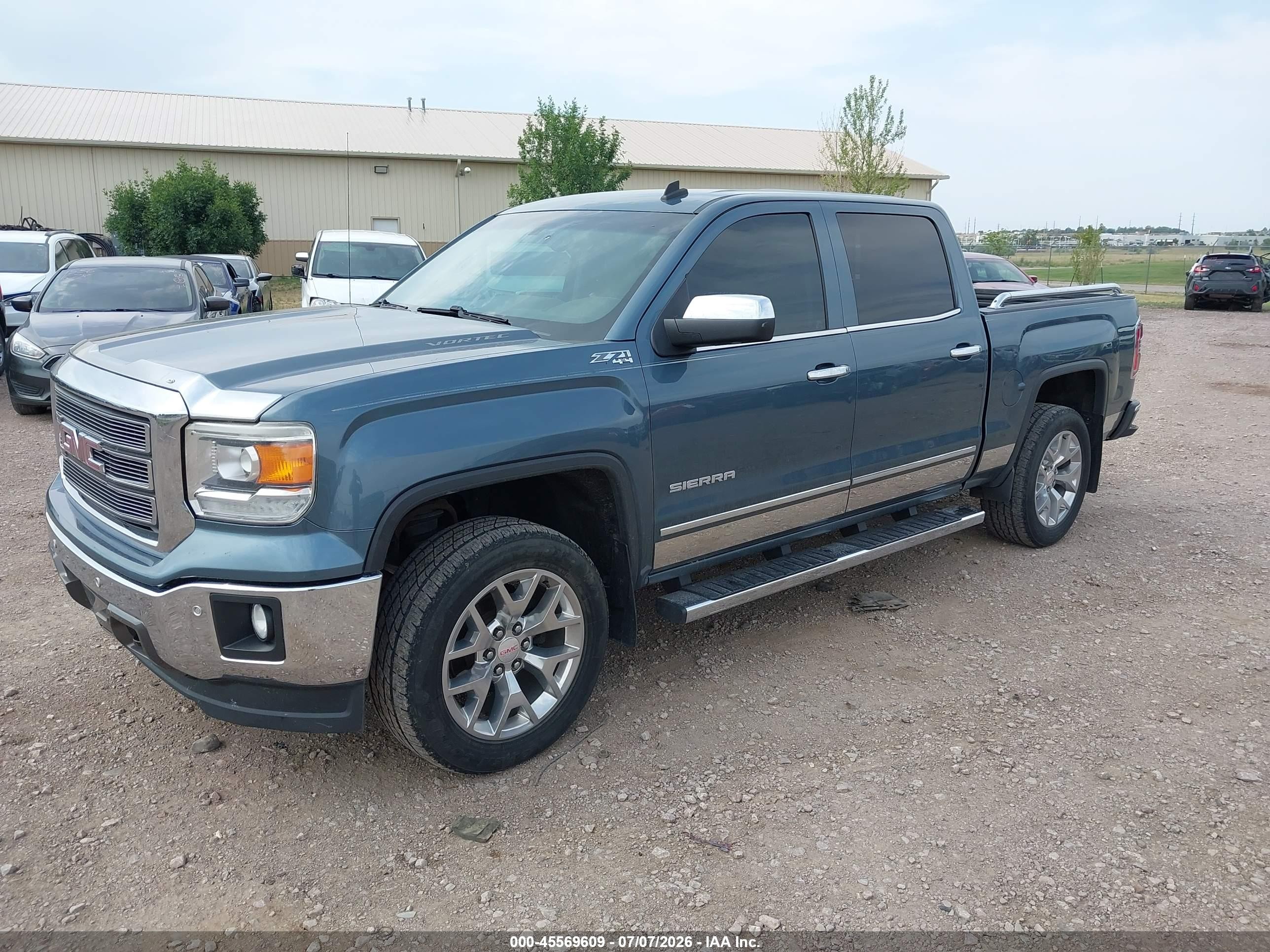 2014 Gmc Sierra 1500 Slt Light Blue vin: 3GTU2VEC2EG263928