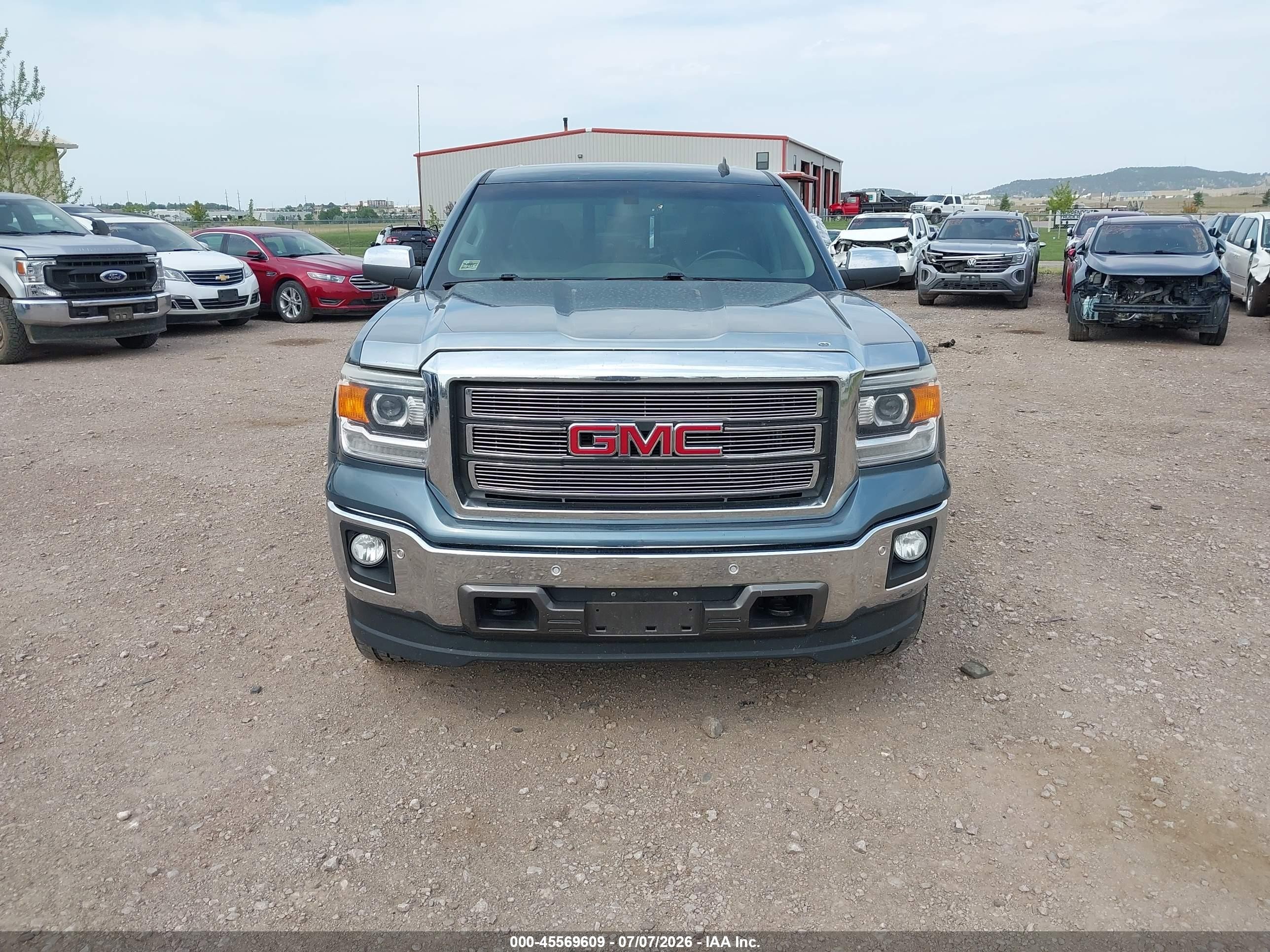 2014 Gmc Sierra 1500 Slt Light Blue vin: 3GTU2VEC2EG263928