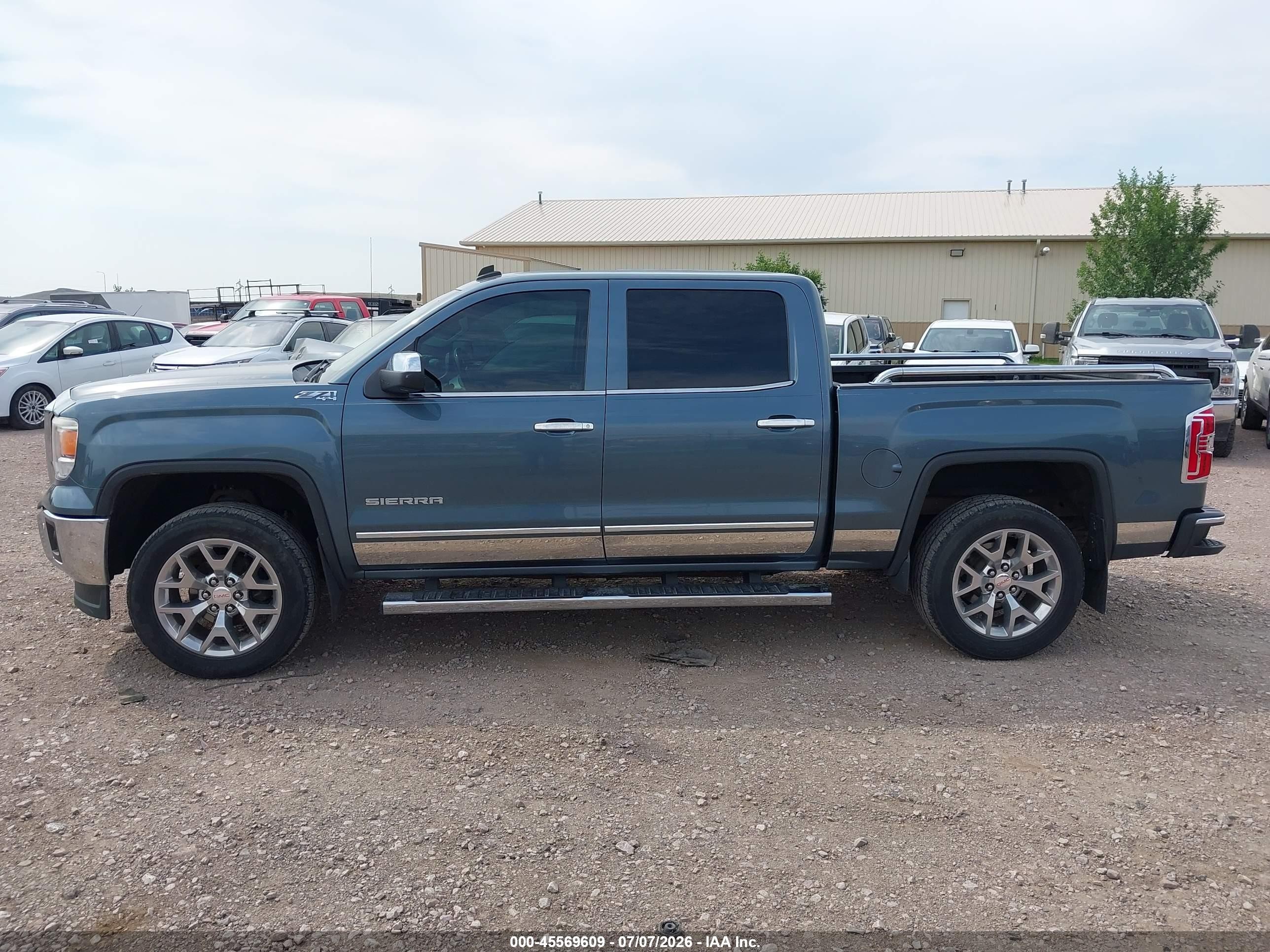 2014 Gmc Sierra 1500 Slt Light Blue vin: 3GTU2VEC2EG263928