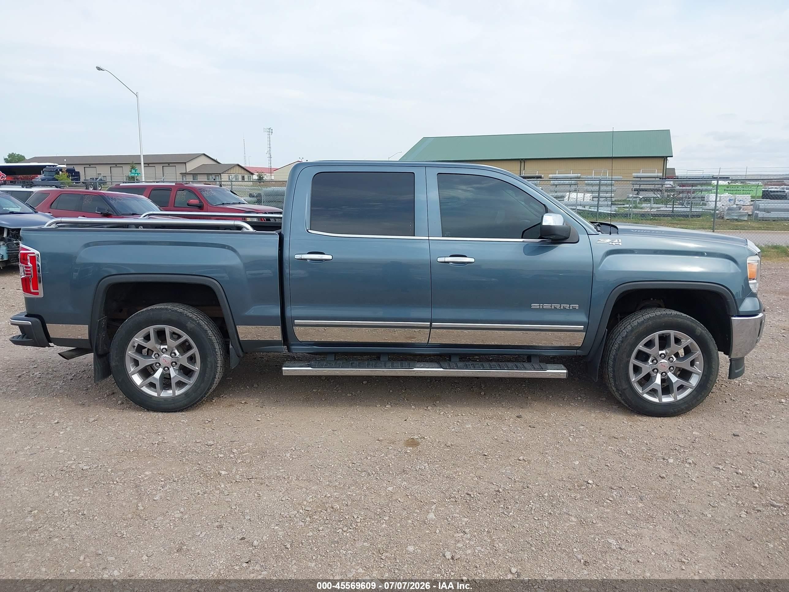 2014 Gmc Sierra 1500 Slt Light Blue vin: 3GTU2VEC2EG263928