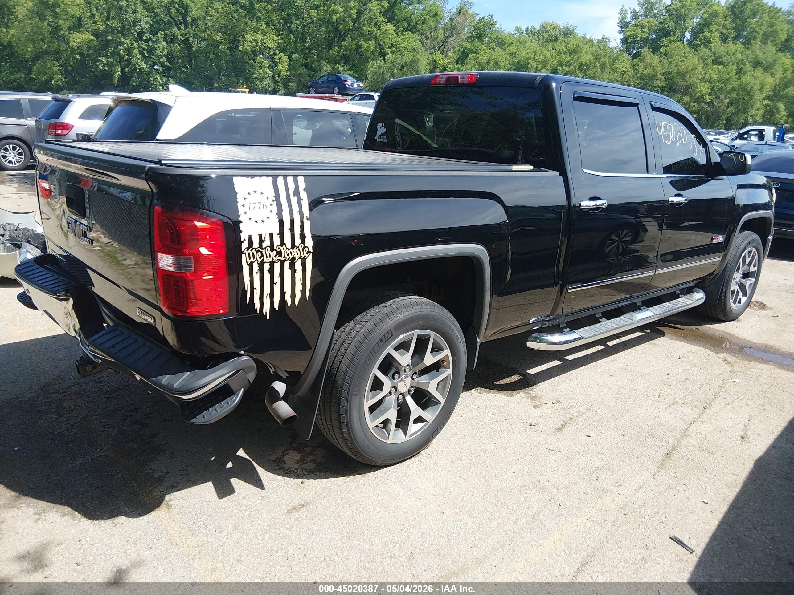 2014 Gmc Sierra 1500 Slt Black vin: 3GTU2VEC2EG327627
