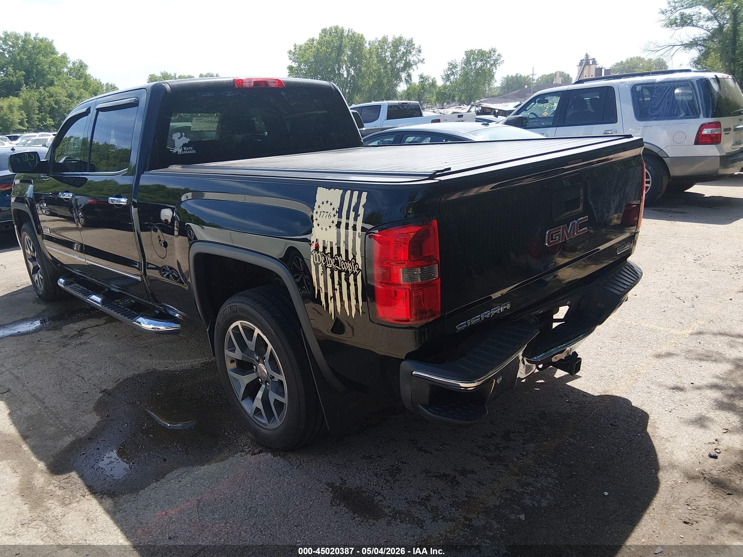 2014 Gmc Sierra 1500 Slt Black vin: 3GTU2VEC2EG327627