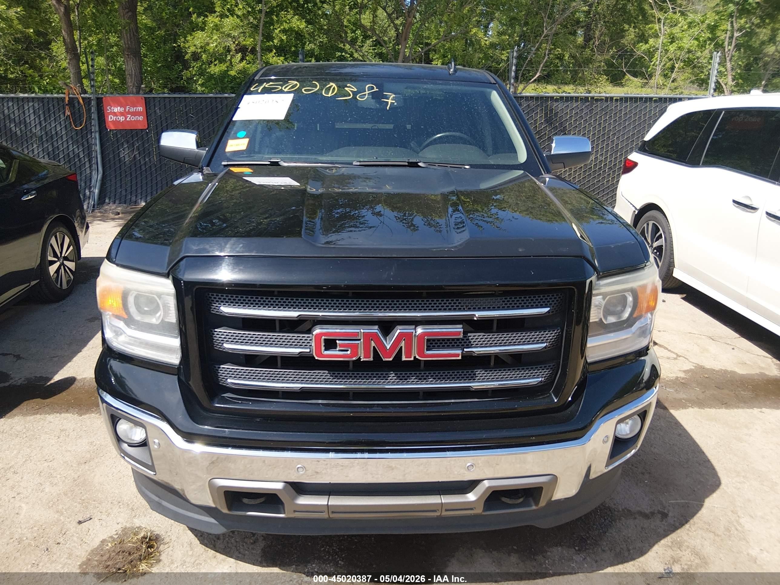 2014 Gmc Sierra 1500 Slt Black vin: 3GTU2VEC2EG327627