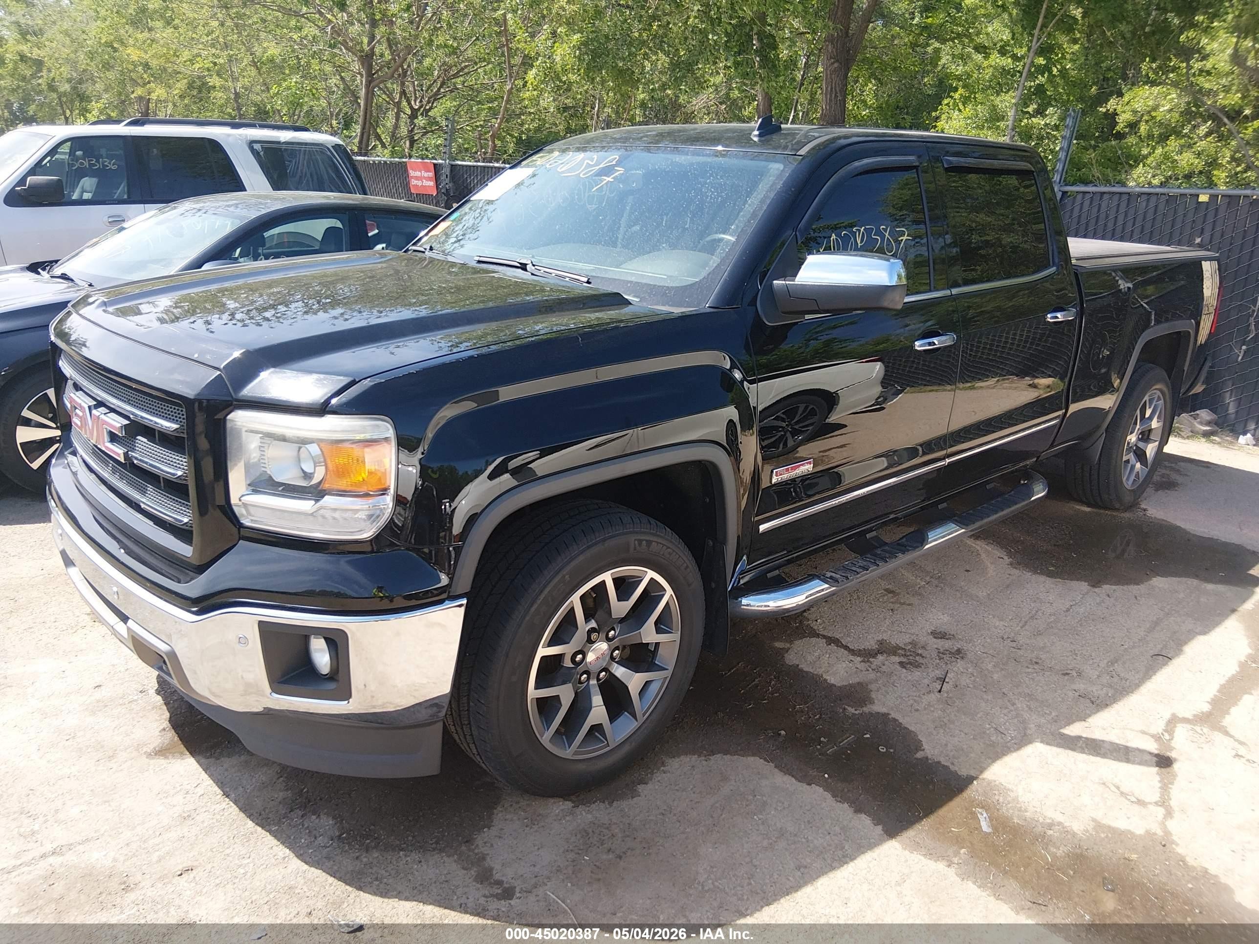 2014 Gmc Sierra 1500 Slt Black vin: 3GTU2VEC2EG327627