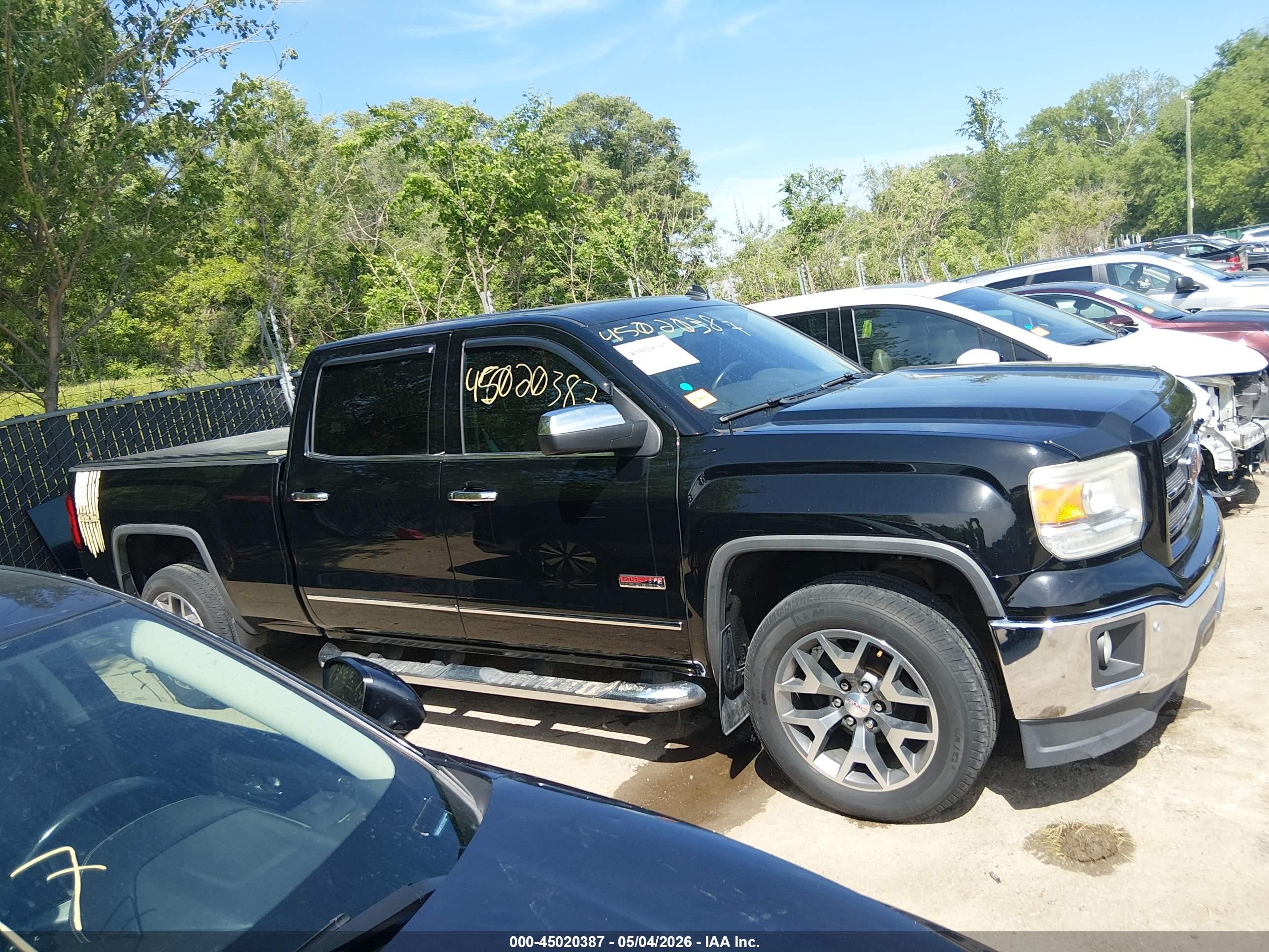 2014 Gmc Sierra 1500 Slt Black vin: 3GTU2VEC2EG327627