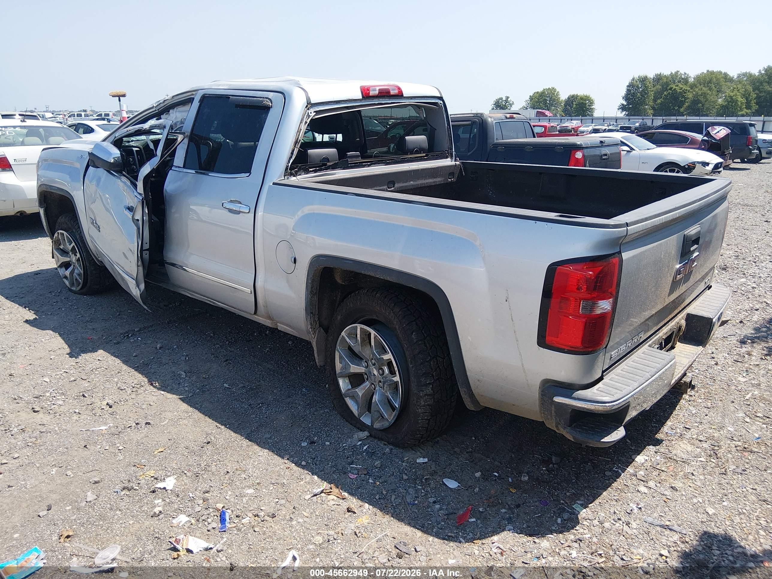 2014 Gmc Sierra 1500 Slt Silver vin: 3GTU2VEC2EG452501