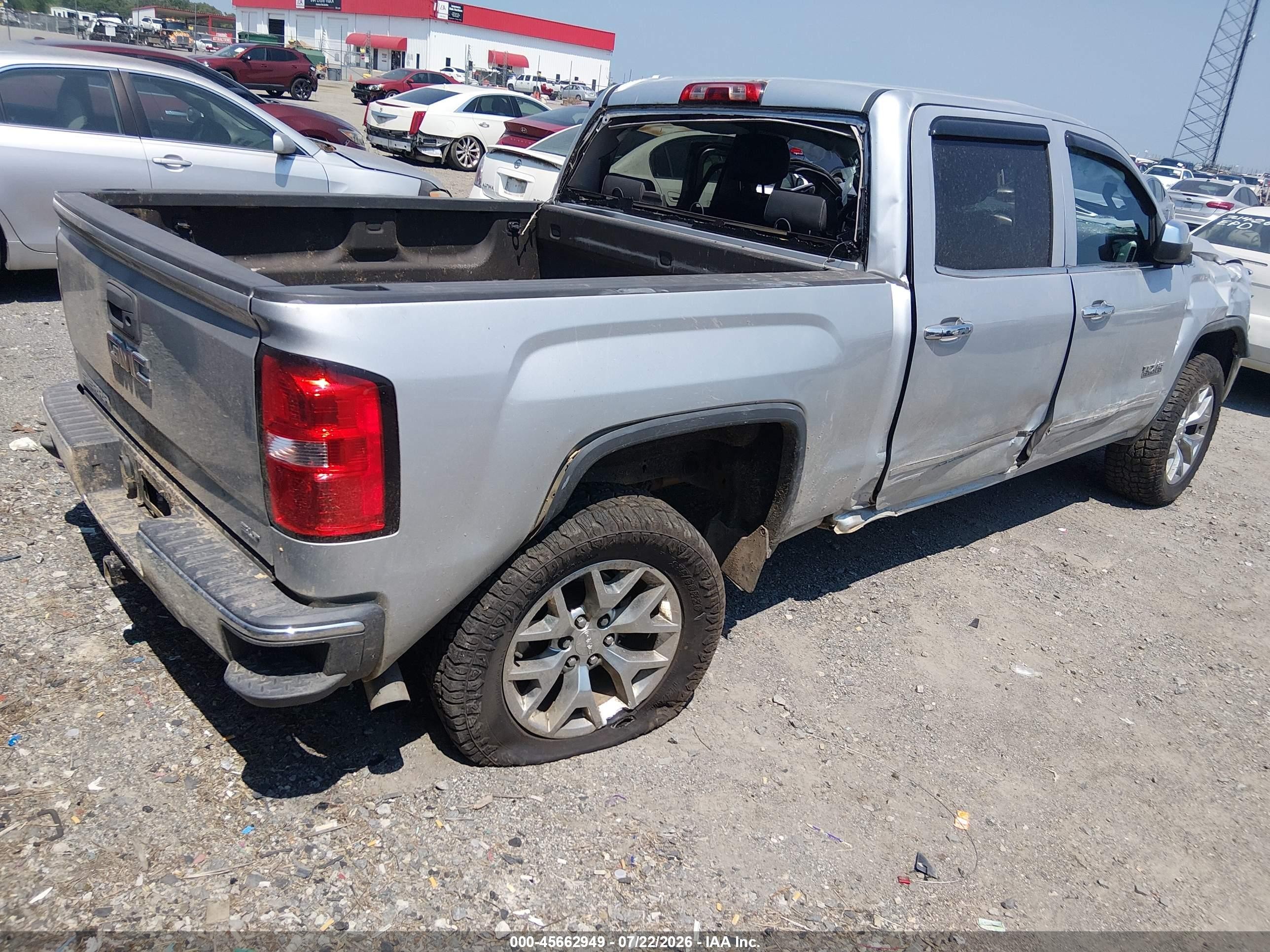 2014 Gmc Sierra 1500 Slt Silver vin: 3GTU2VEC2EG452501