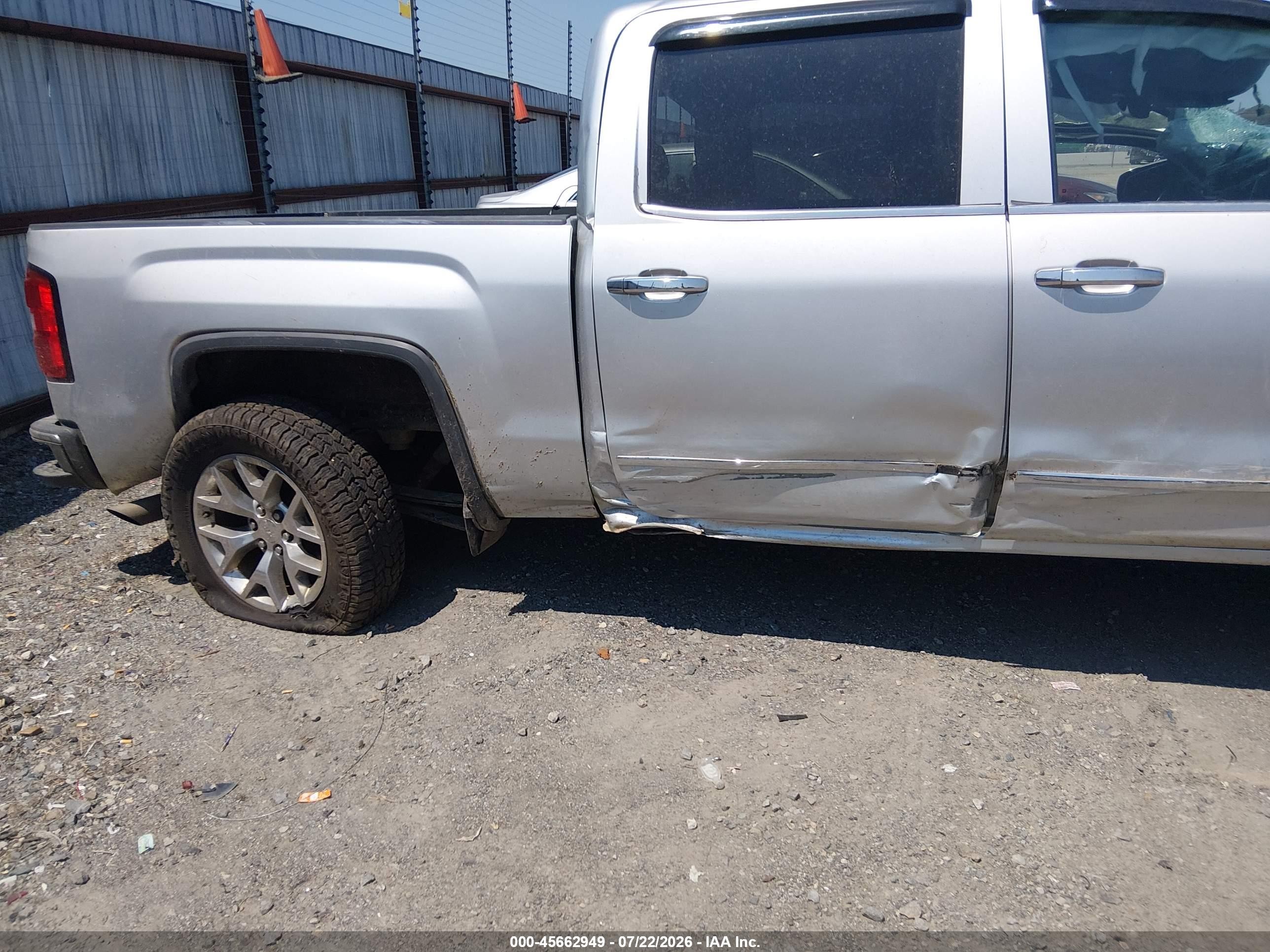 2014 Gmc Sierra 1500 Slt Silver vin: 3GTU2VEC2EG452501