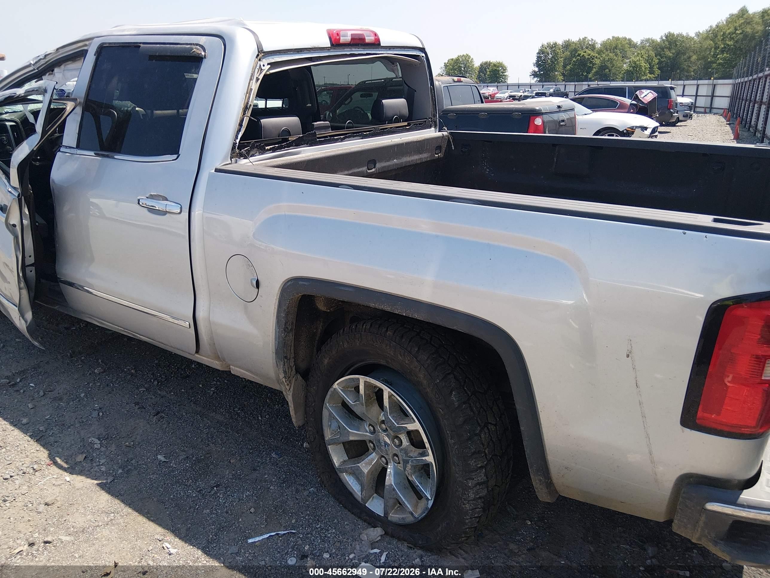 2014 Gmc Sierra 1500 Slt Silver vin: 3GTU2VEC2EG452501