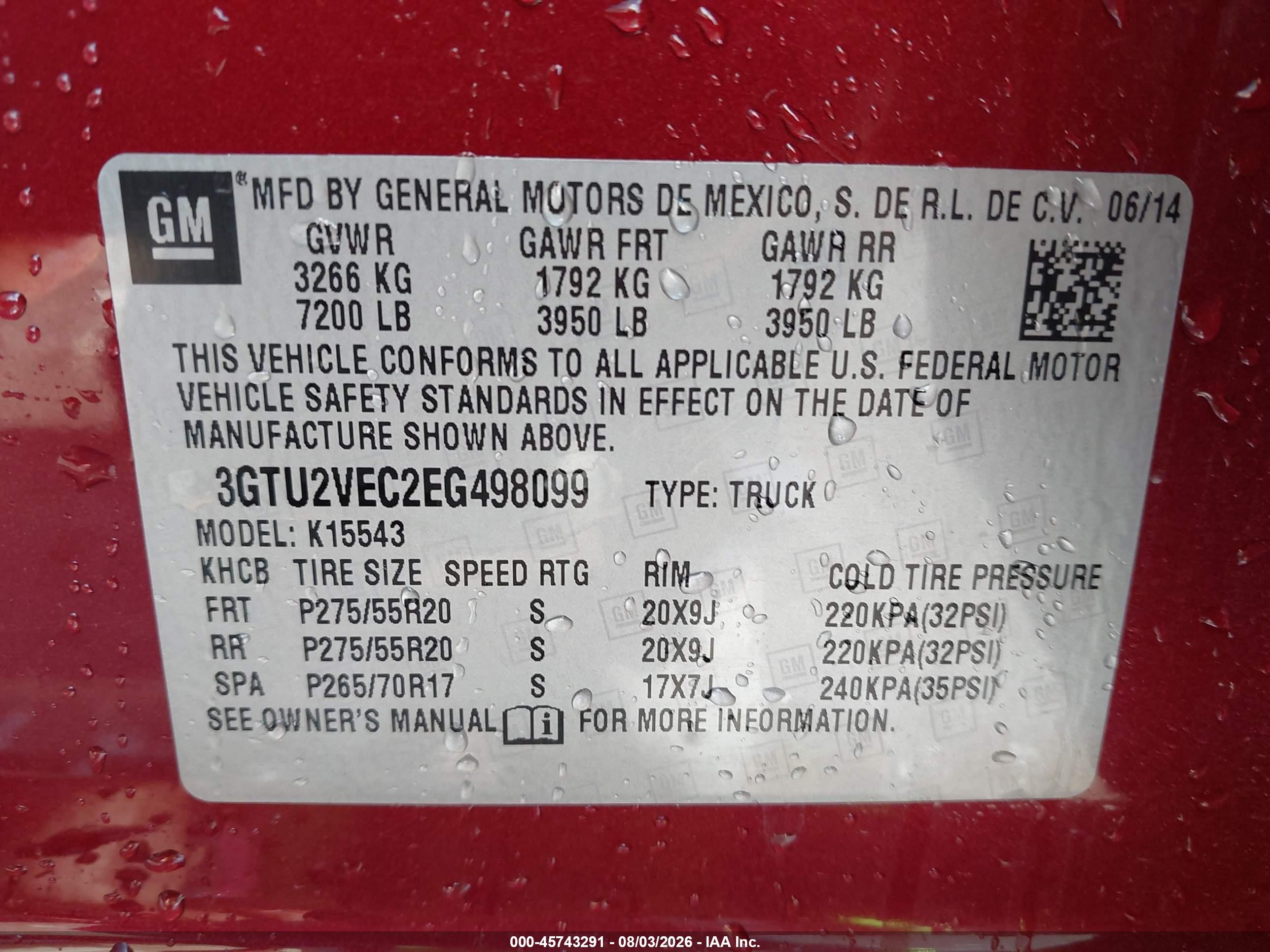 2014 Gmc Sierra 1500 Slt Maroon vin: 3GTU2VEC2EG498099