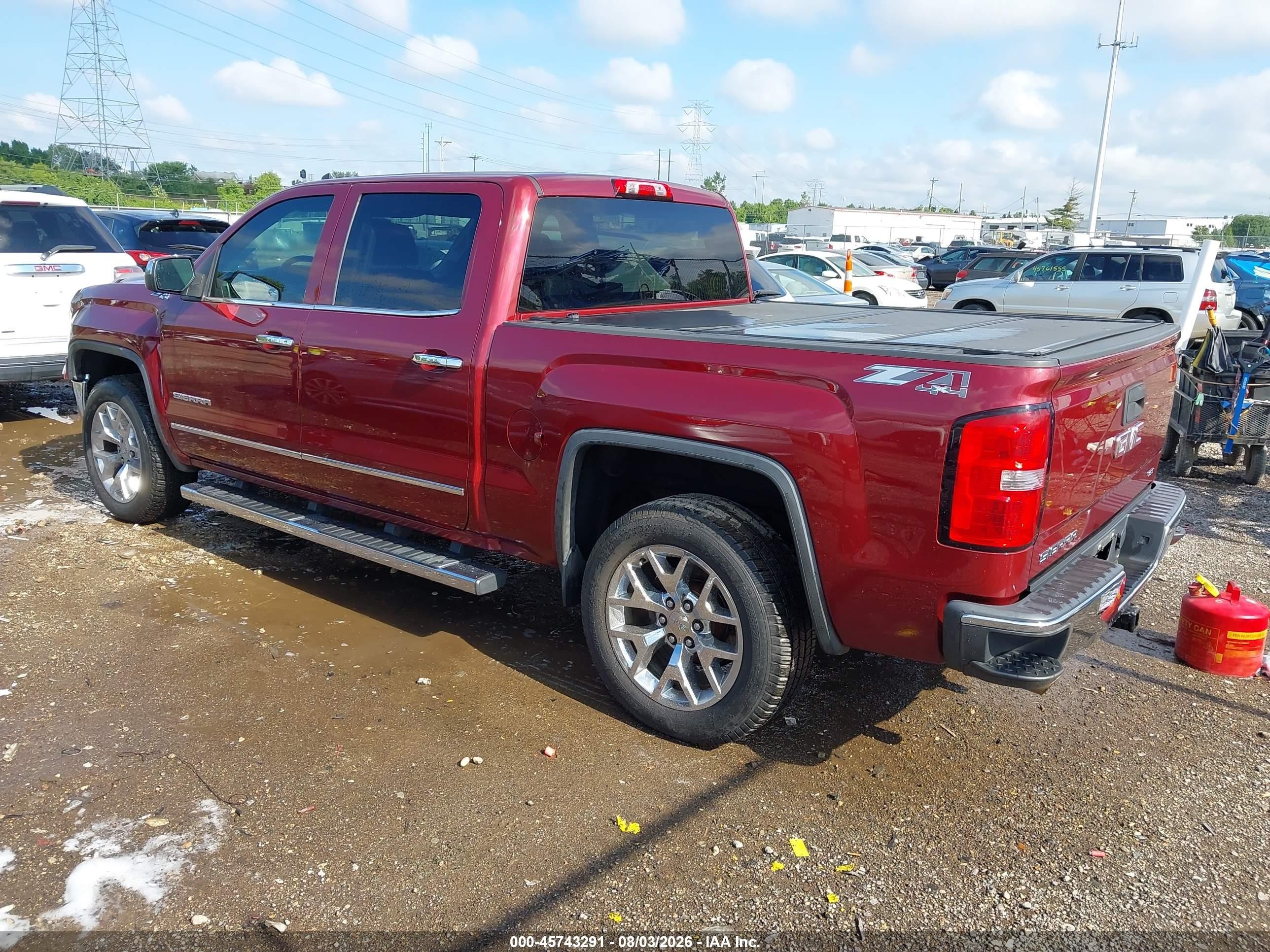 2014 Gmc Sierra 1500 Slt Maroon vin: 3GTU2VEC2EG498099