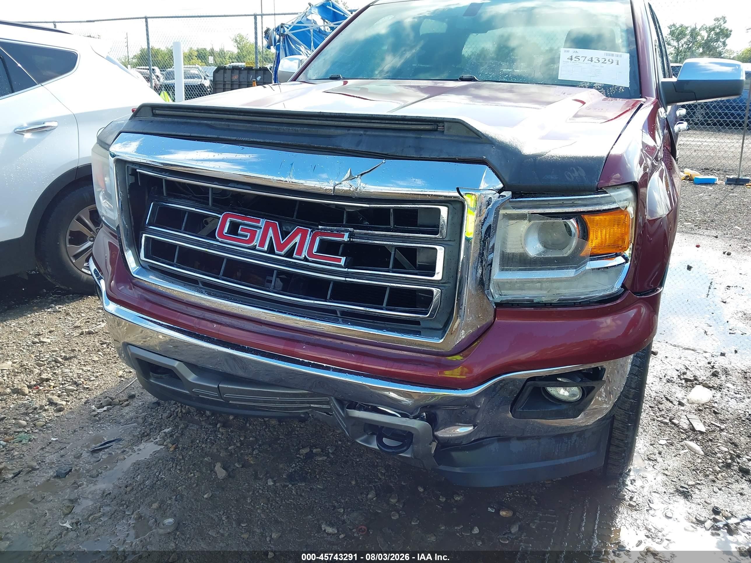 2014 Gmc Sierra 1500 Slt Maroon vin: 3GTU2VEC2EG498099