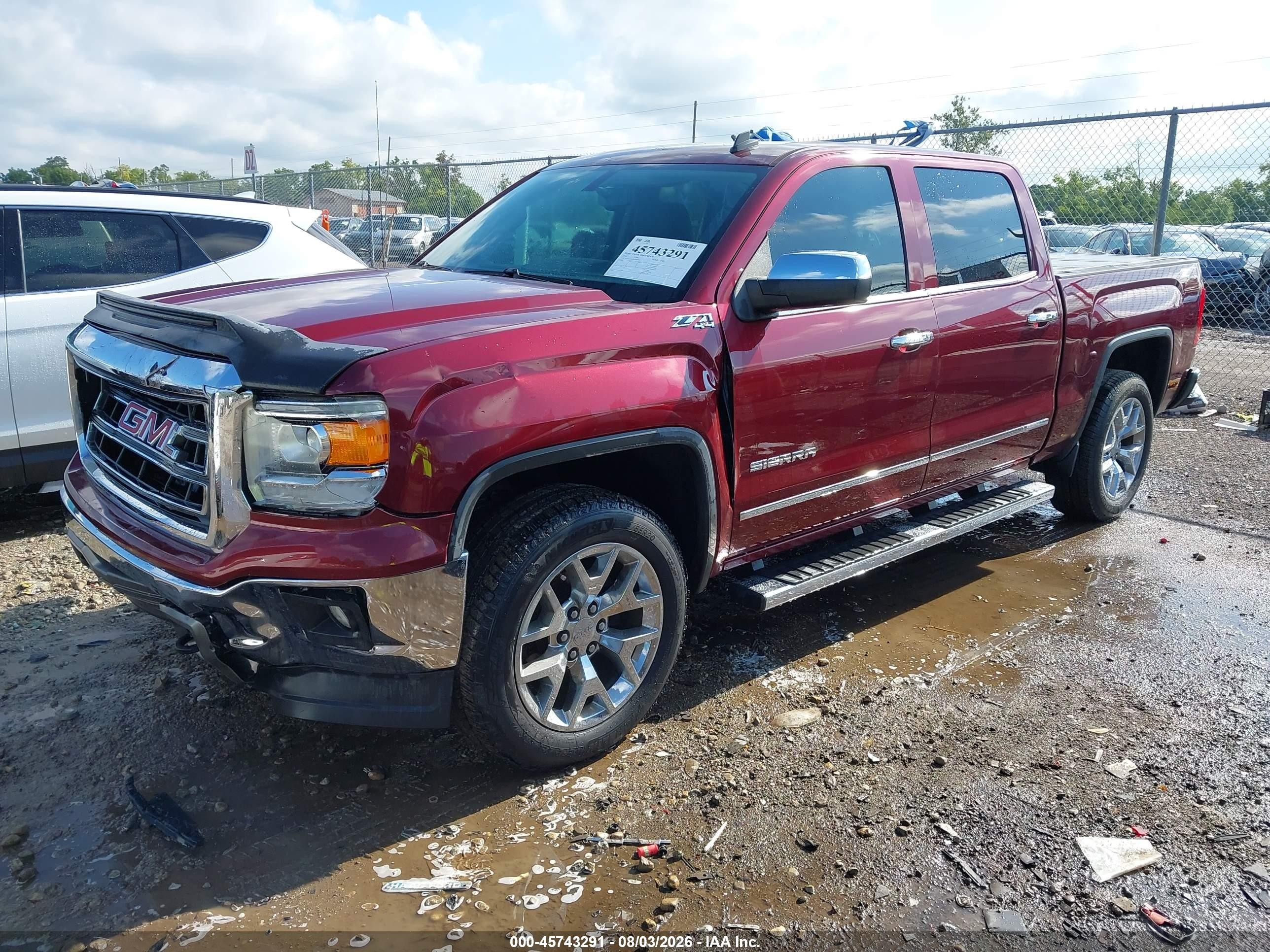 2014 Gmc Sierra 1500 Slt Maroon vin: 3GTU2VEC2EG498099