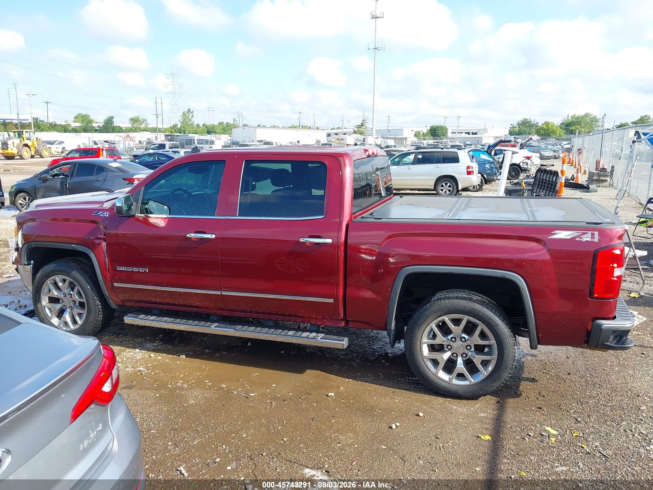 2014 Gmc Sierra 1500 Slt Maroon vin: 3GTU2VEC2EG498099