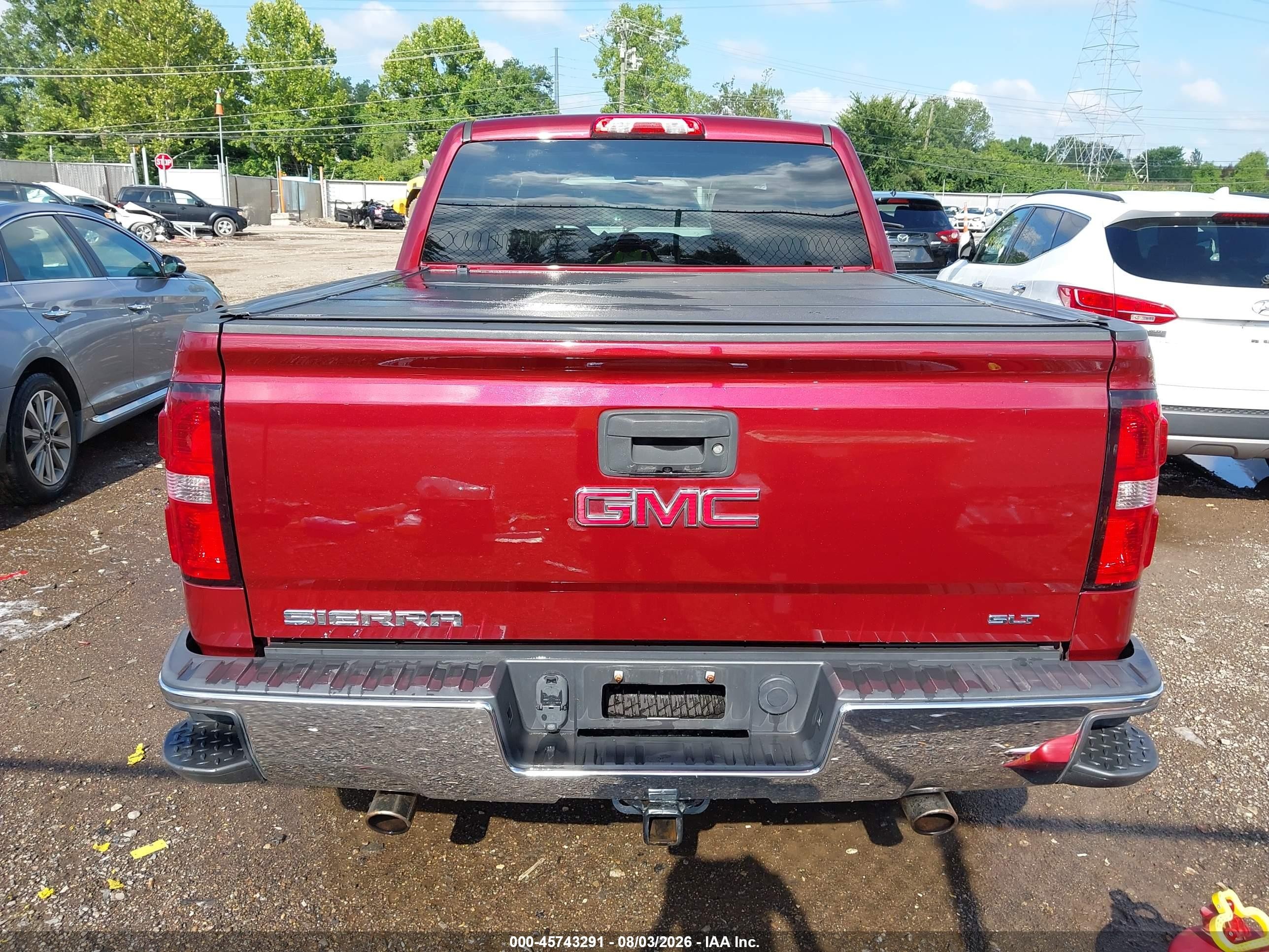 2014 Gmc Sierra 1500 Slt Maroon vin: 3GTU2VEC2EG498099