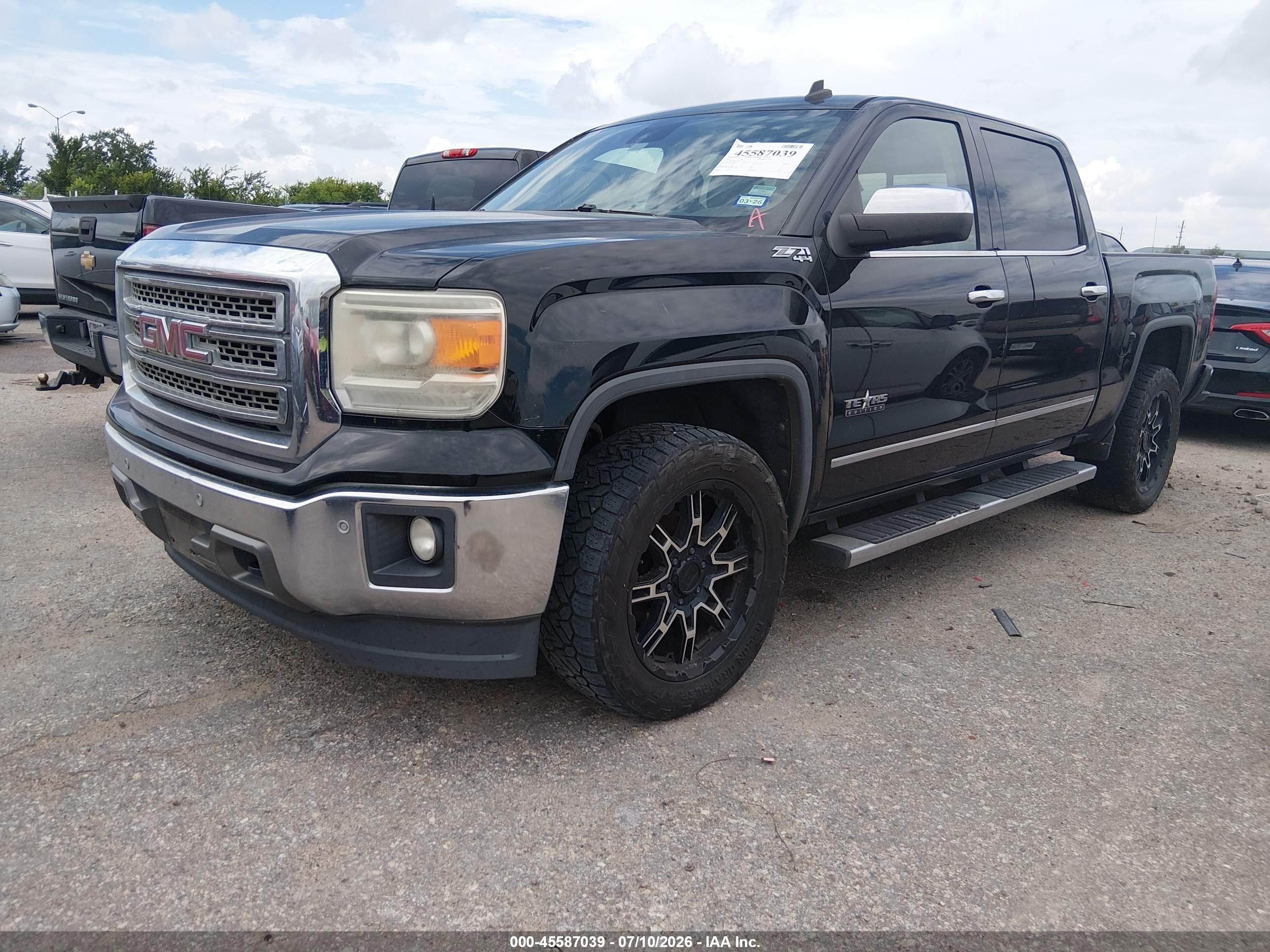 2014 Gmc Sierra 1500 Slt Black vin: 3GTU2VEC2EG514821