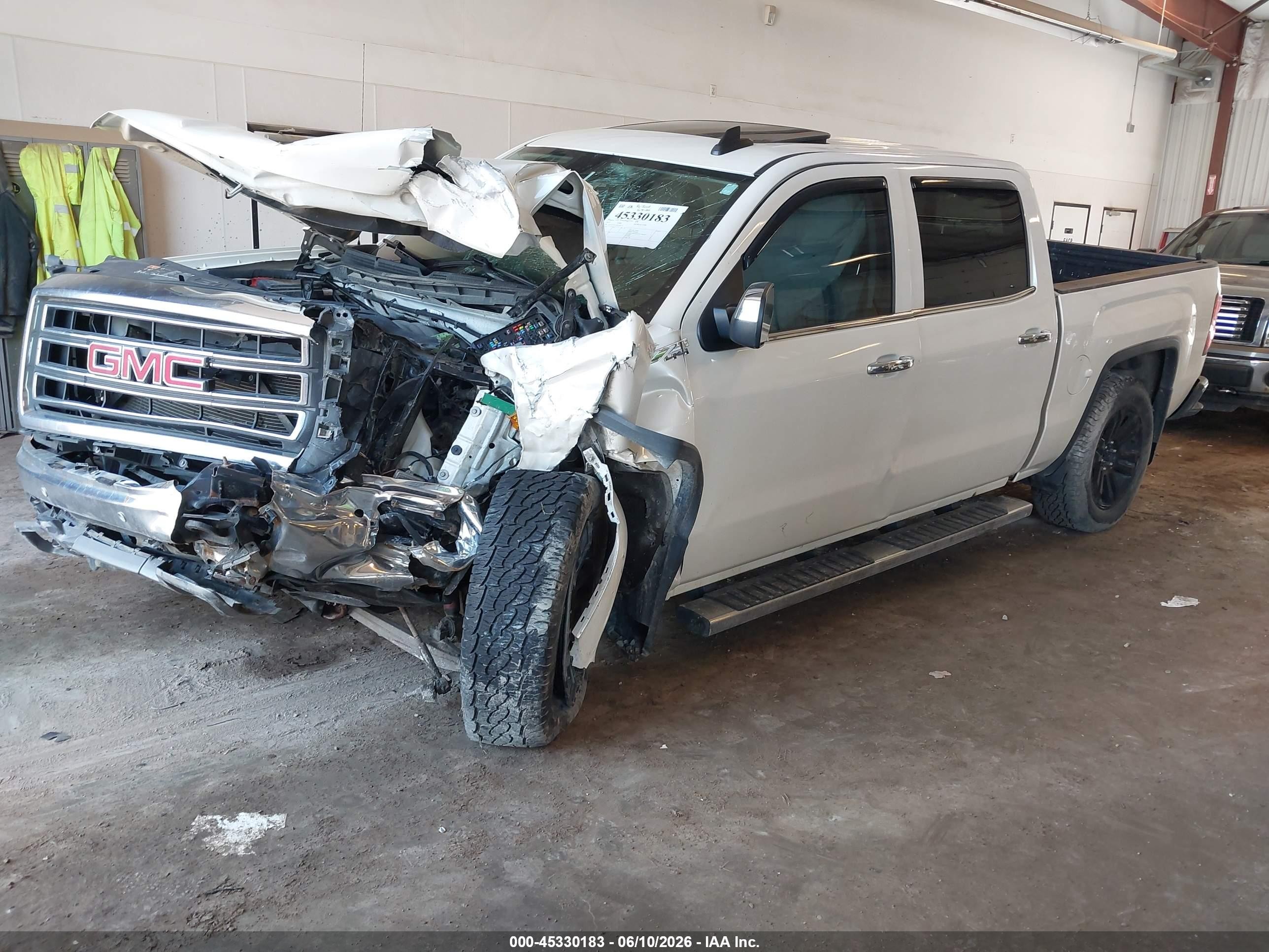 2015 Gmc Sierra 1500 Slt White vin: 3GTU2VEC2FG128174