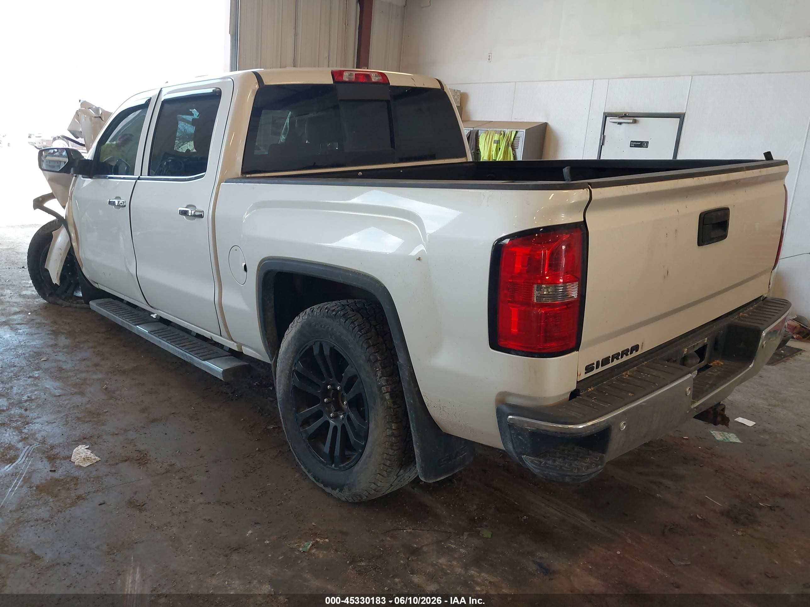 2015 Gmc Sierra 1500 Slt White vin: 3GTU2VEC2FG128174