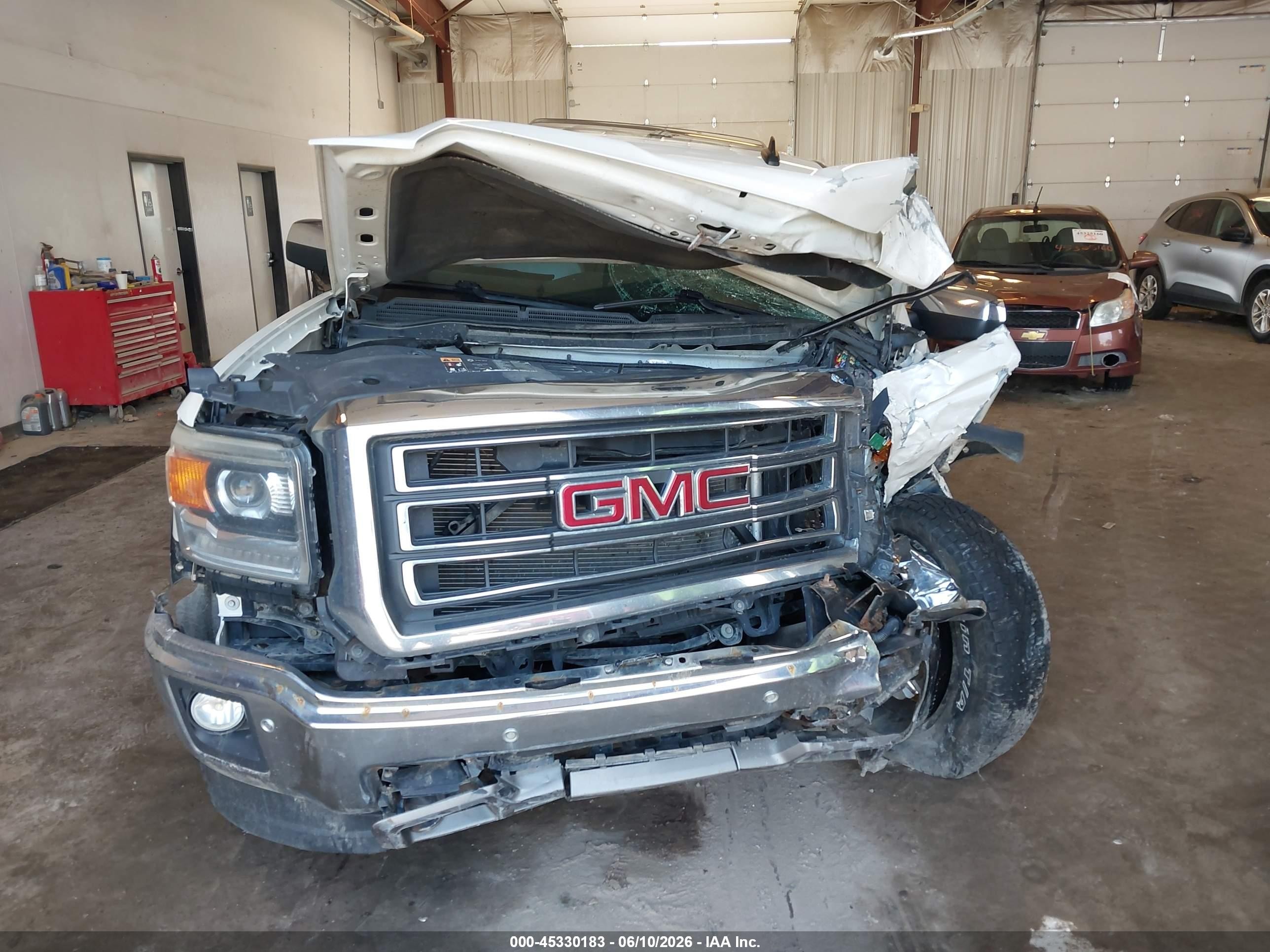 2015 Gmc Sierra 1500 Slt White vin: 3GTU2VEC2FG128174