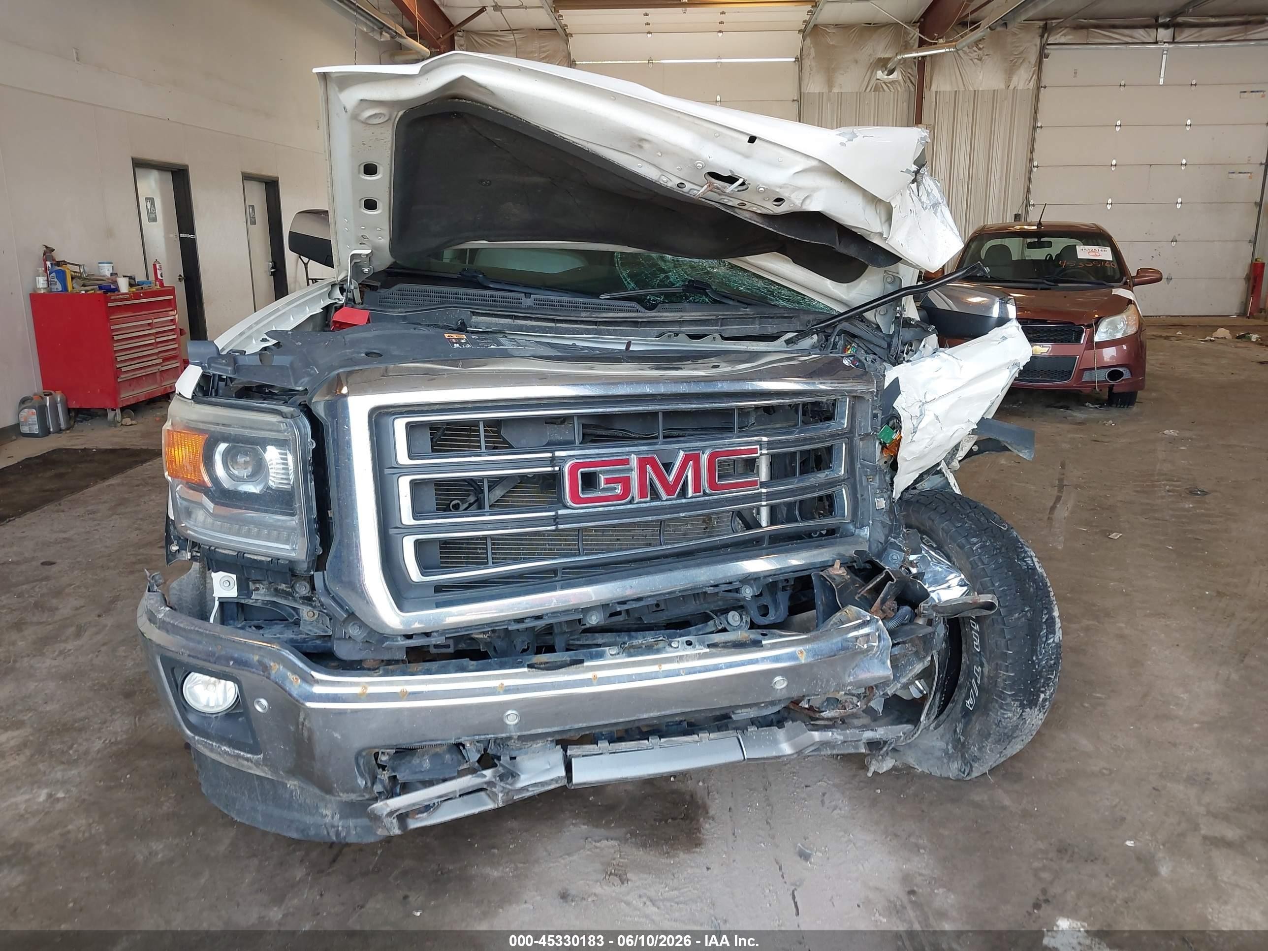 2015 Gmc Sierra 1500 Slt White vin: 3GTU2VEC2FG128174