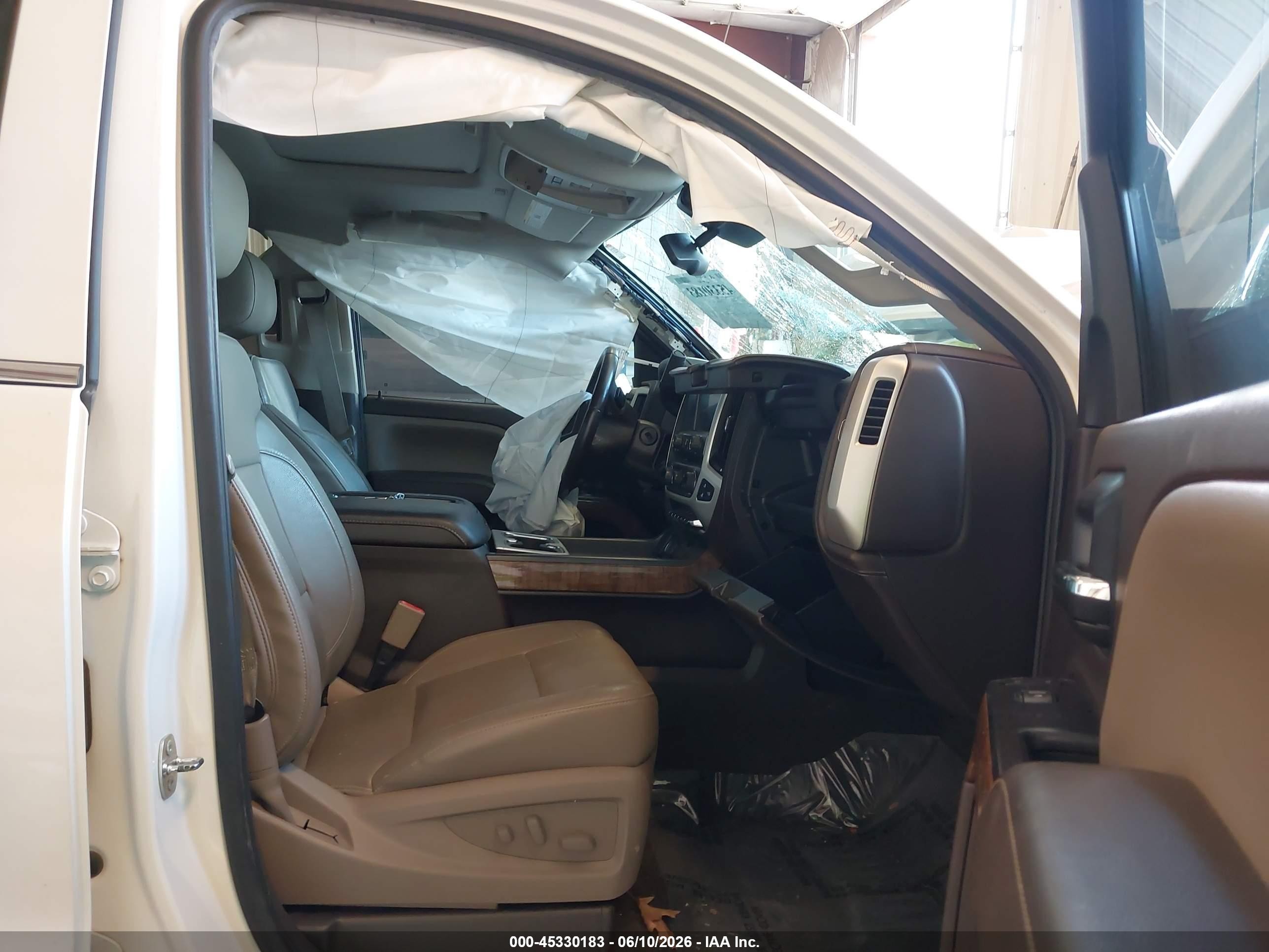 2015 Gmc Sierra 1500 Slt White vin: 3GTU2VEC2FG128174