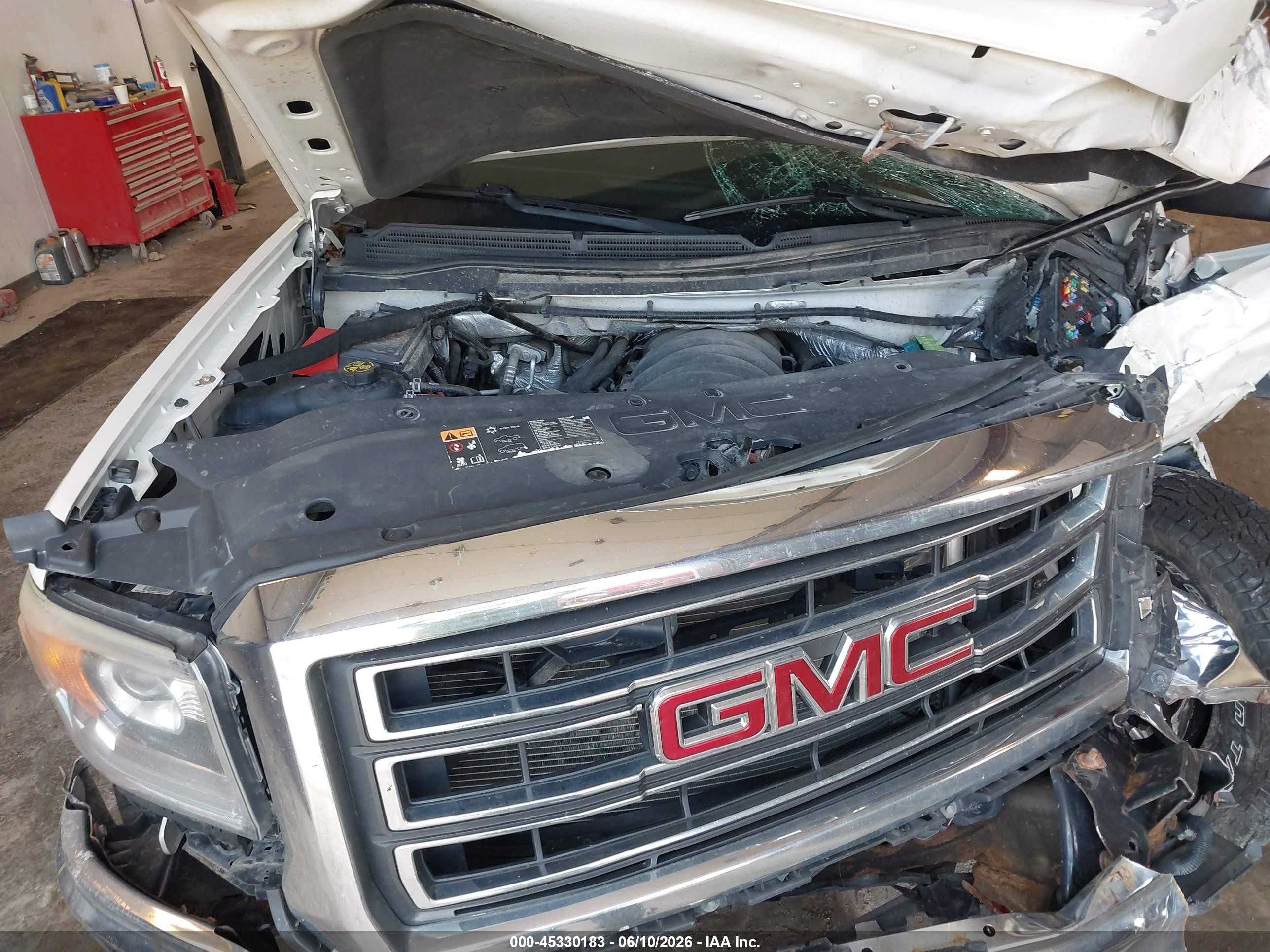 2015 Gmc Sierra 1500 Slt White vin: 3GTU2VEC2FG128174