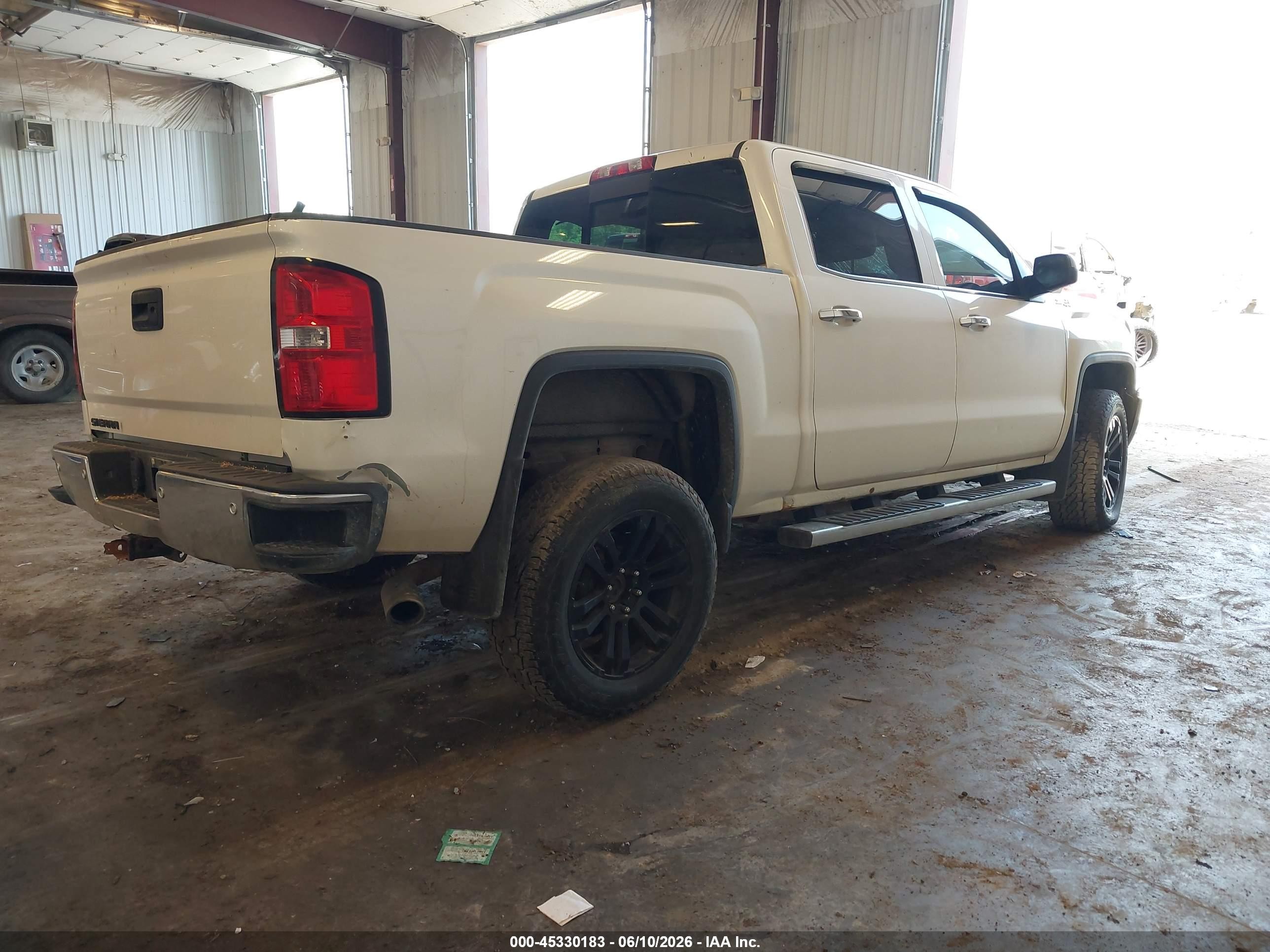 2015 Gmc Sierra 1500 Slt White vin: 3GTU2VEC2FG128174