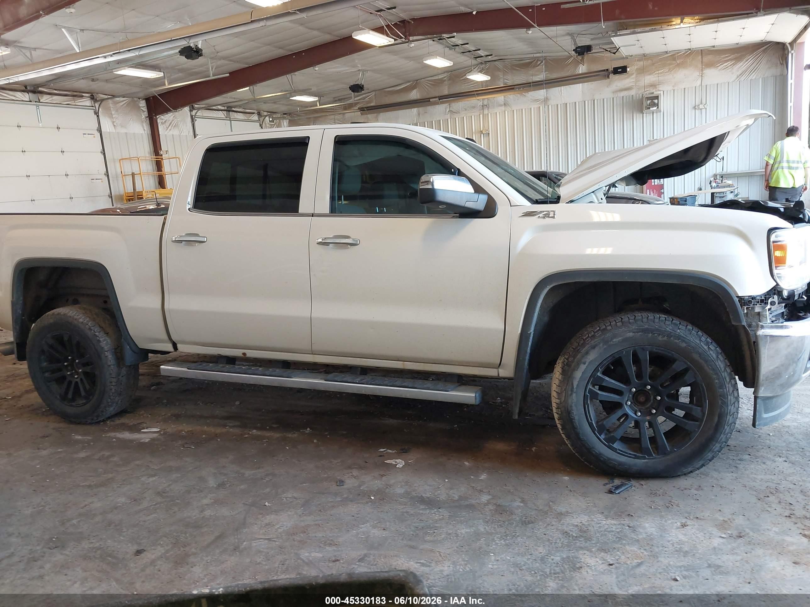 2015 Gmc Sierra 1500 Slt White vin: 3GTU2VEC2FG128174
