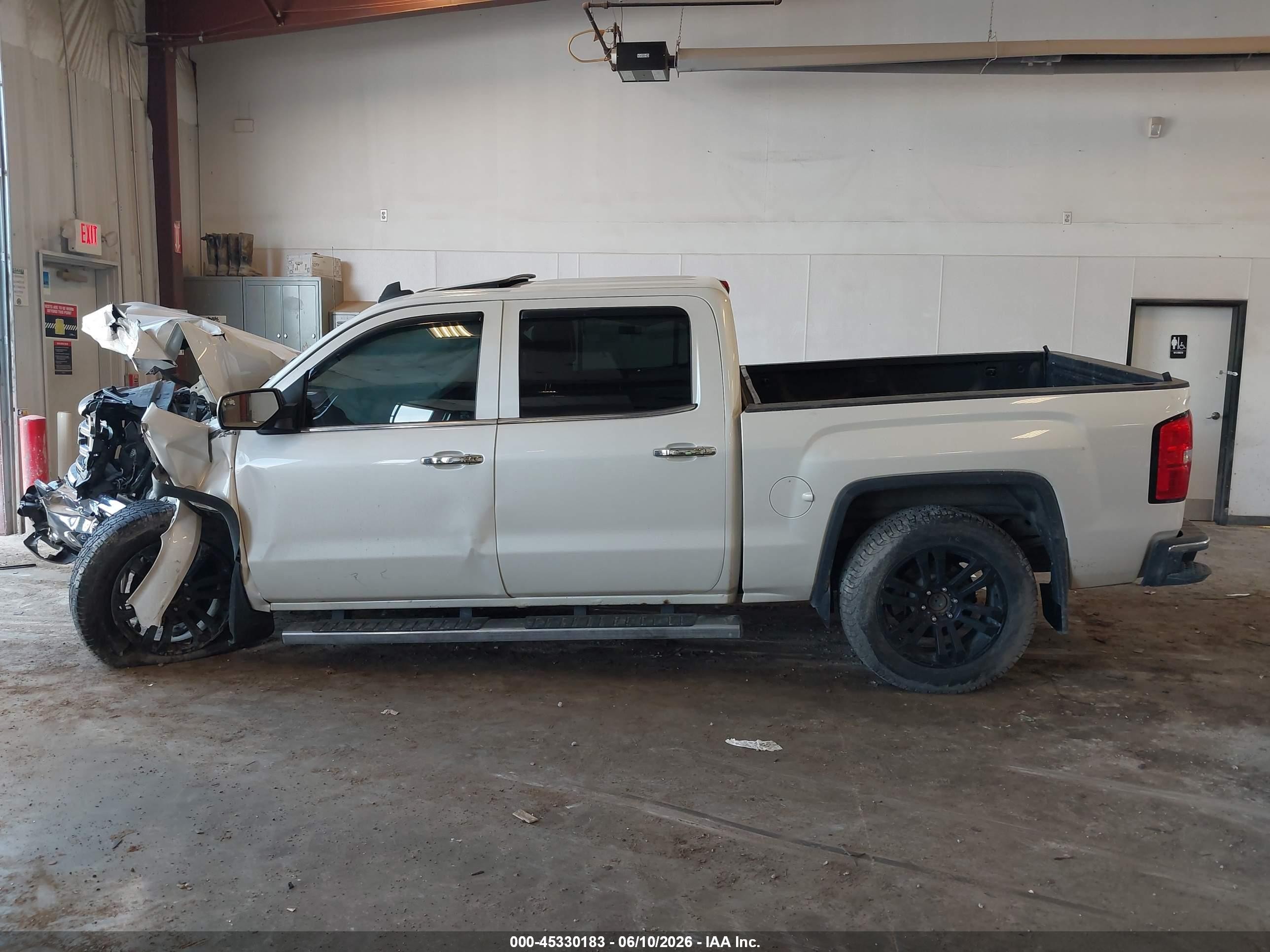 2015 Gmc Sierra 1500 Slt White vin: 3GTU2VEC2FG128174