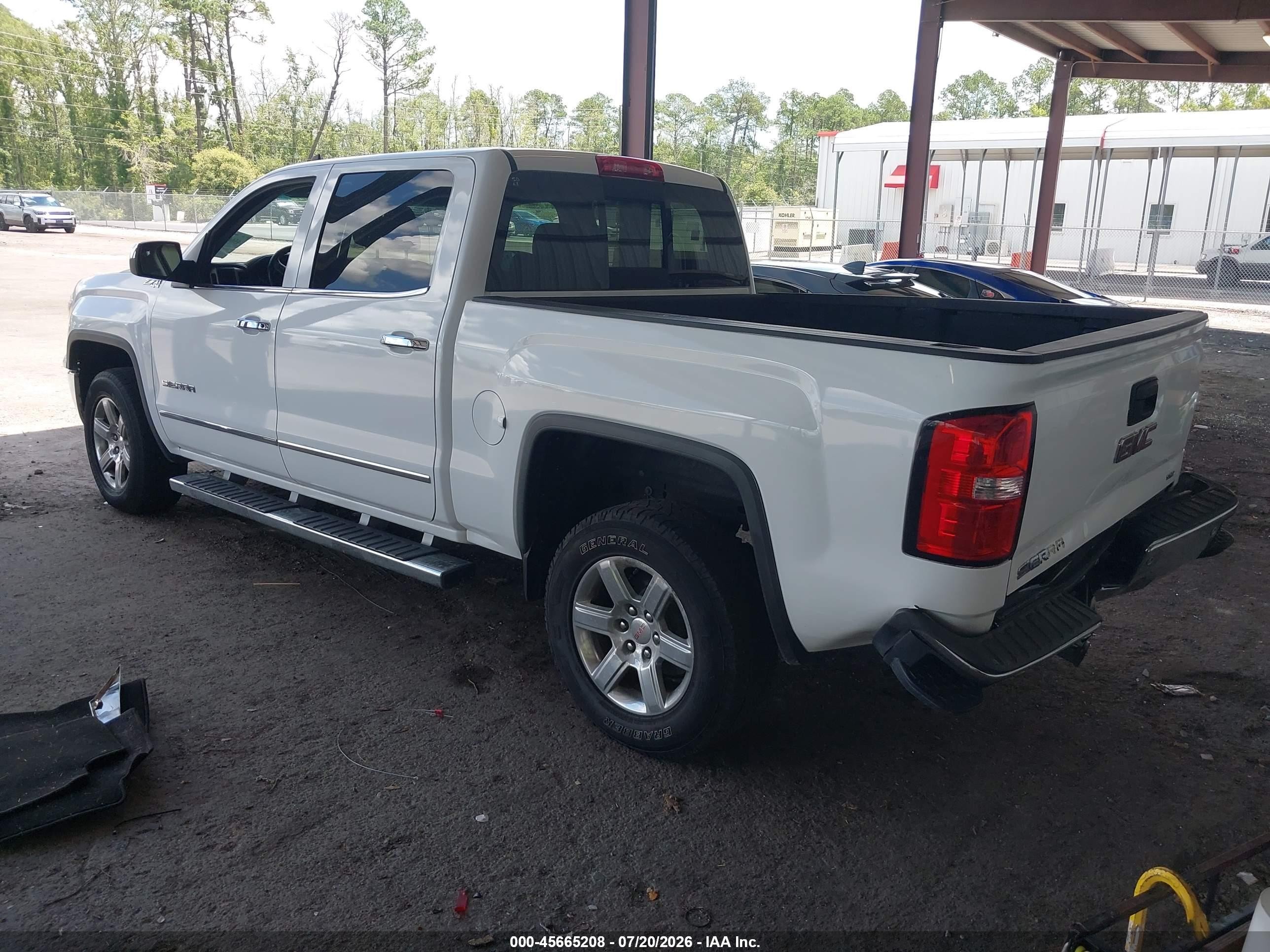 2015 Gmc Sierra 1500 Slt White vin: 3GTU2VEC2FG279810